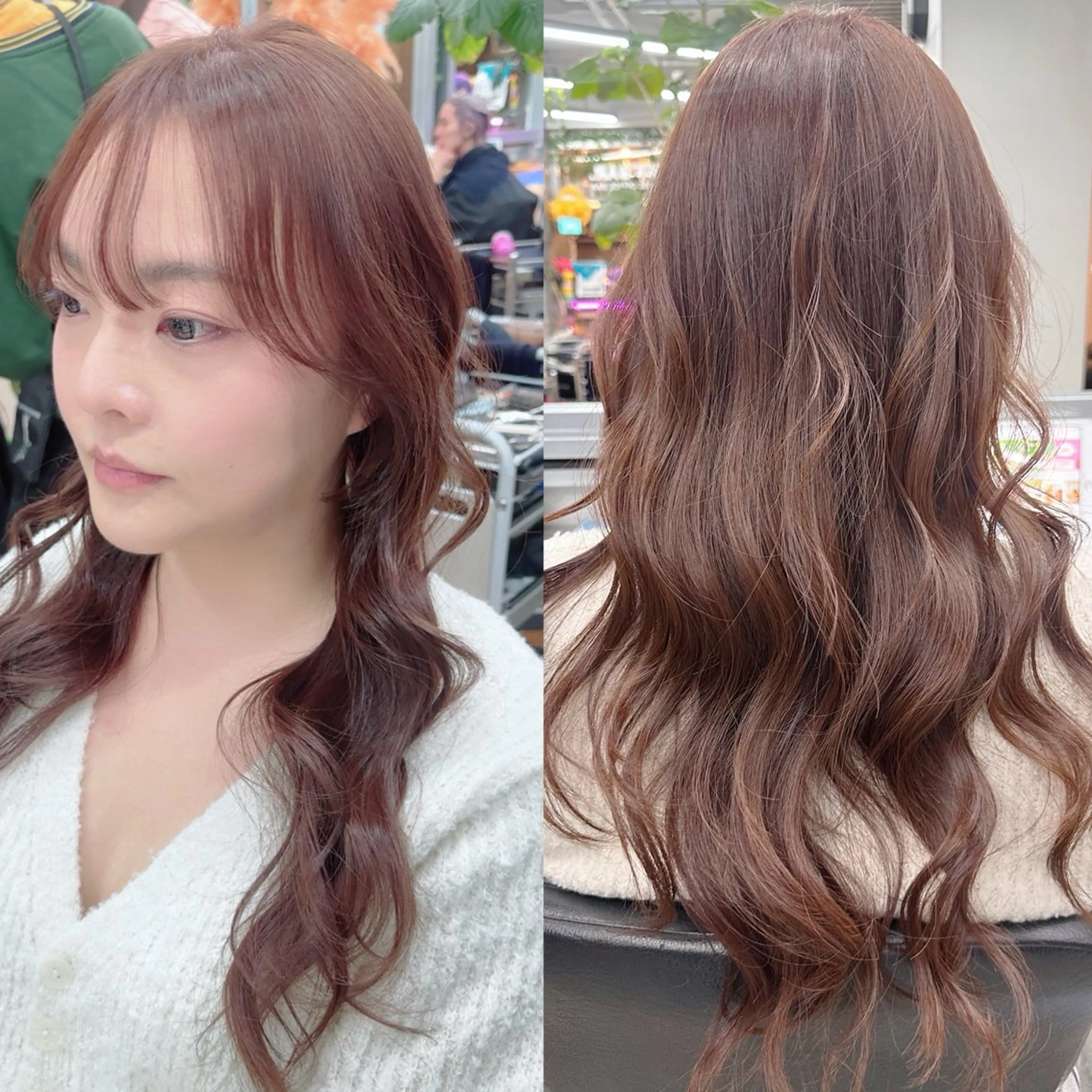 ロング カラー カット ヘアカラー トリートメント 岡野 静華のヘアスタイル