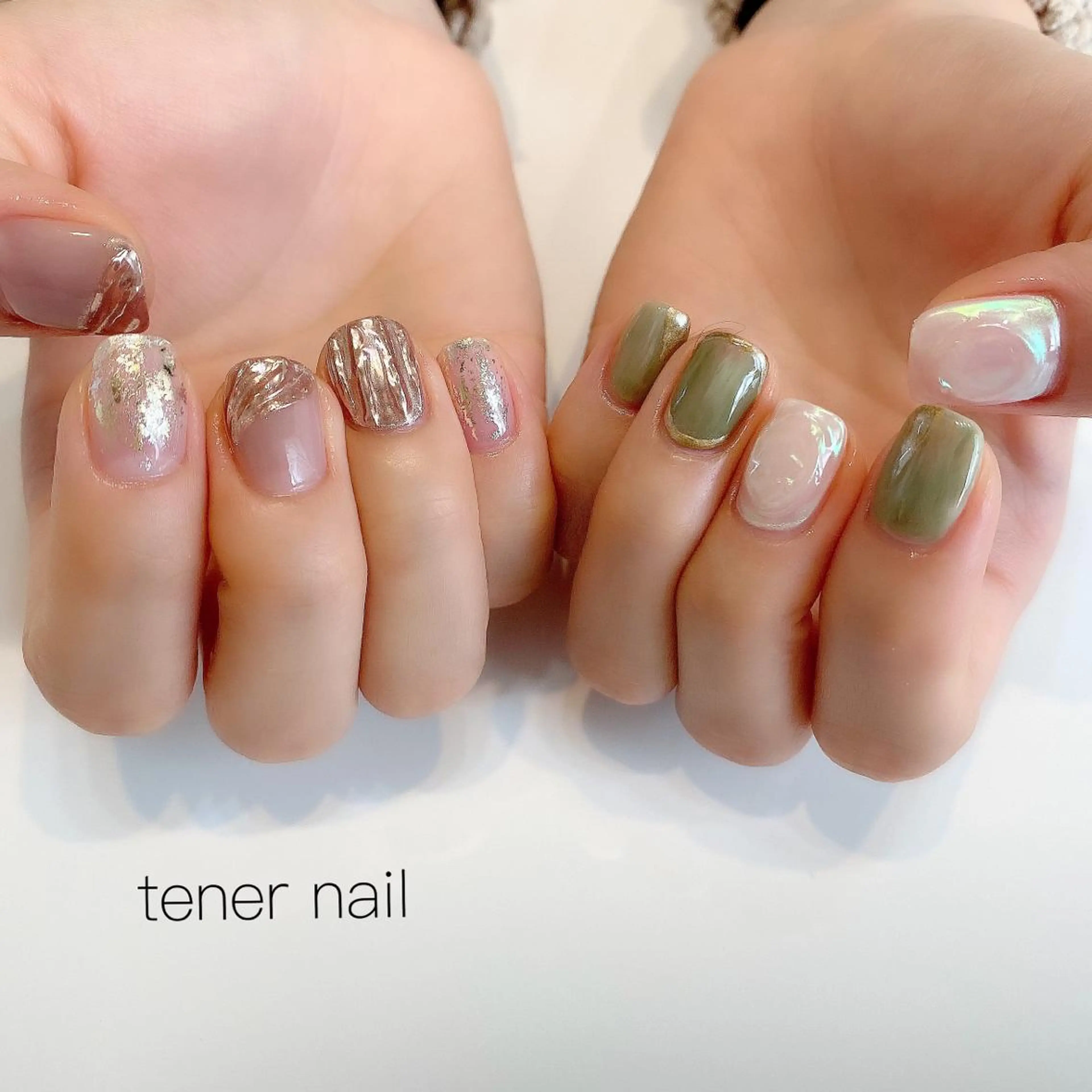 ネイル ニュアンスネイル ピスタチオネイル tener  nail  テネルネイル所属・テネルネイル tener nailのネイルデザイン
