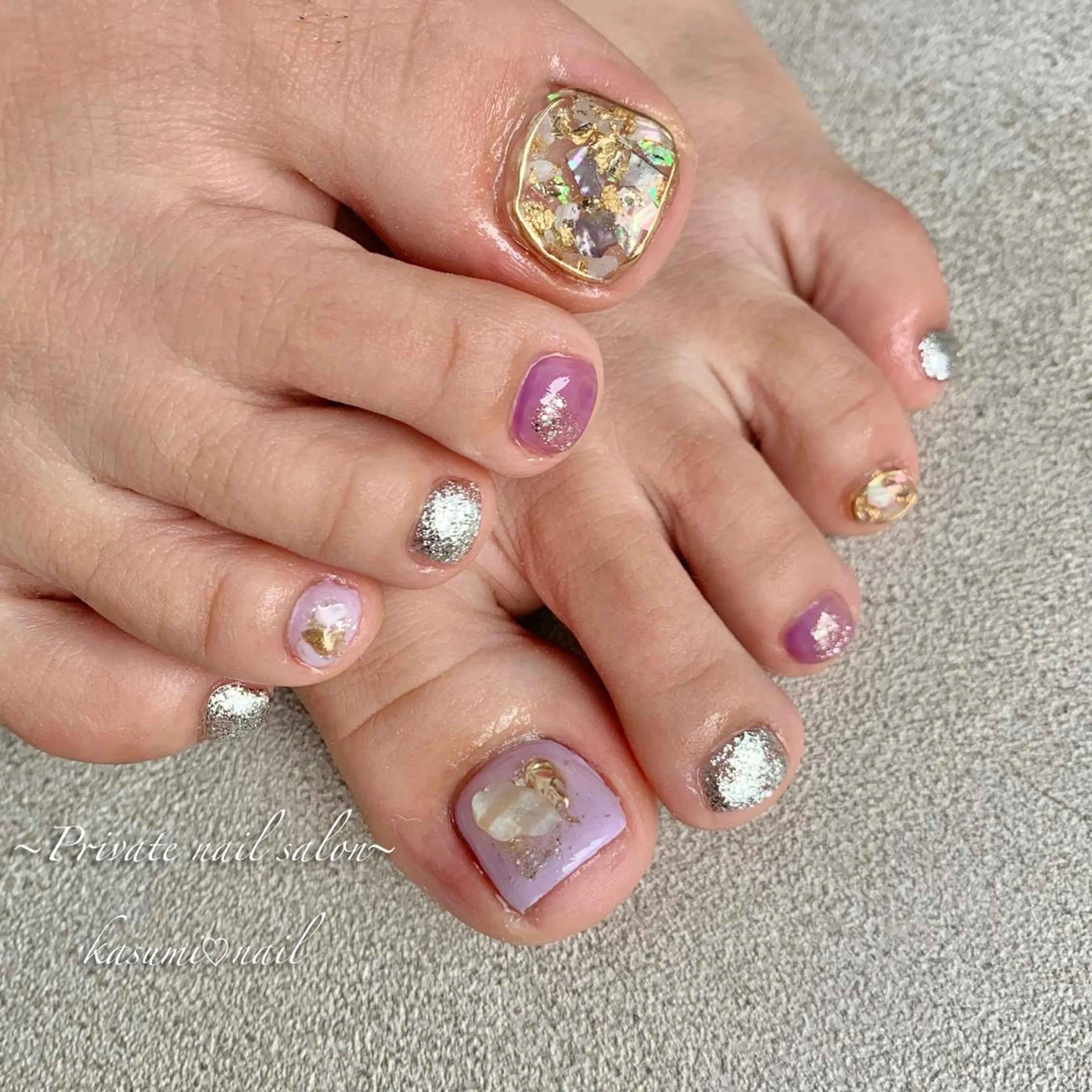 ネイル ラメ(グリッター) マグネットネイル ミラーネイル ニュアンスネイル 冬ネイル KASUMI♡ Nailのネイルデザイン