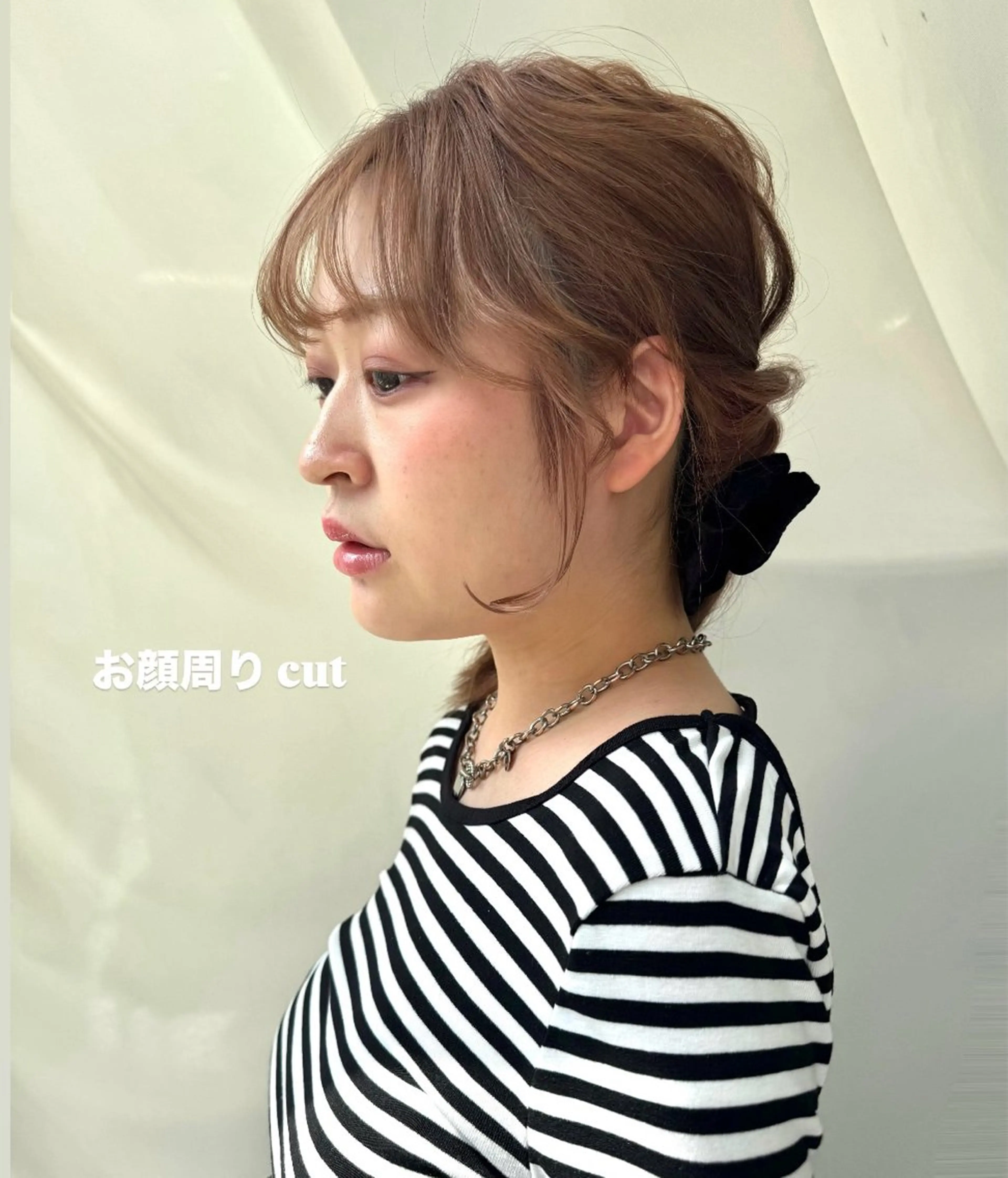 ミディアム 顔周りカット カット RENA/艶カラー /アレンジ/髪質改善のヘアスタイル