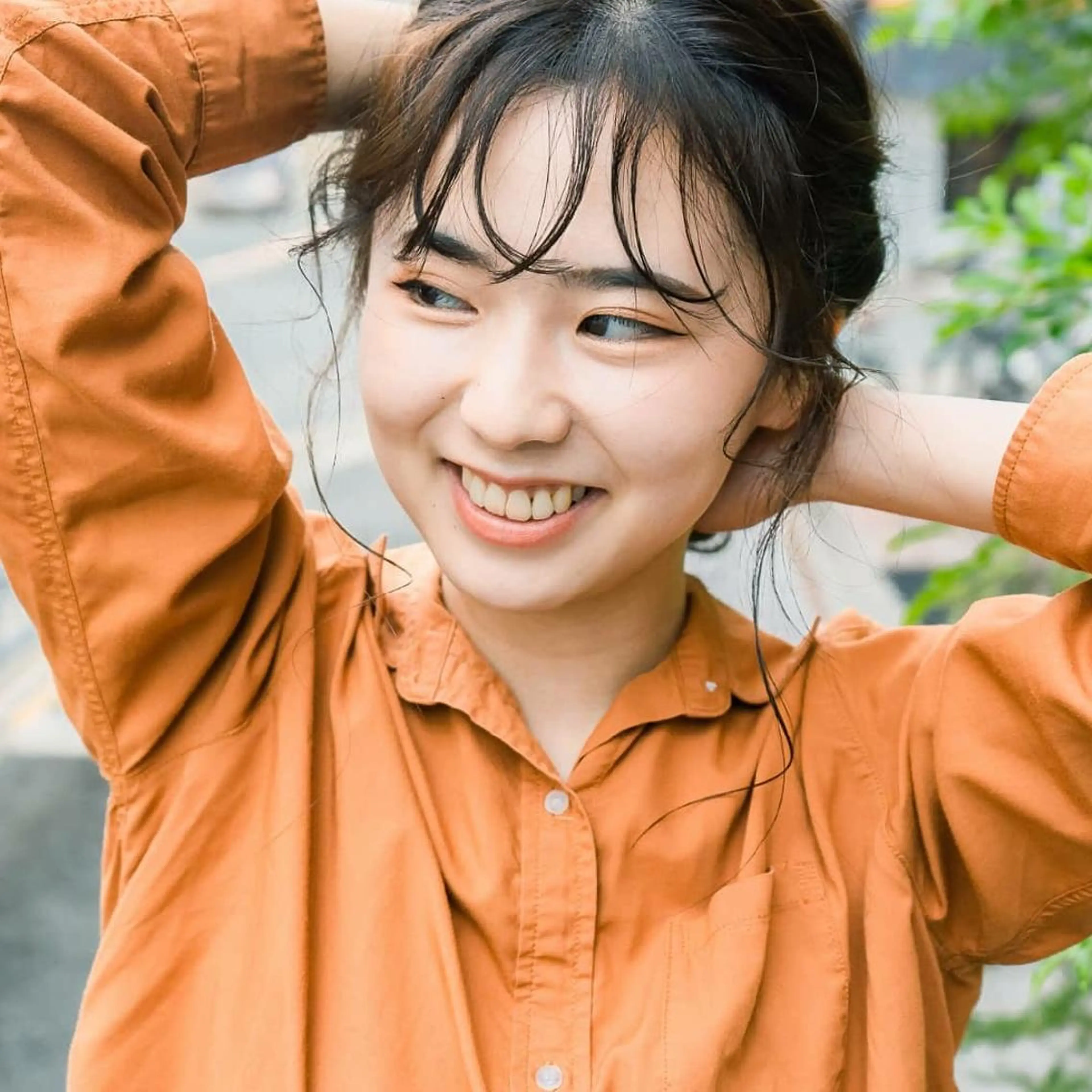 ミディアム ヘアアレンジ 天王寺髪質改善なら よしみさん✨のヘアスタイル