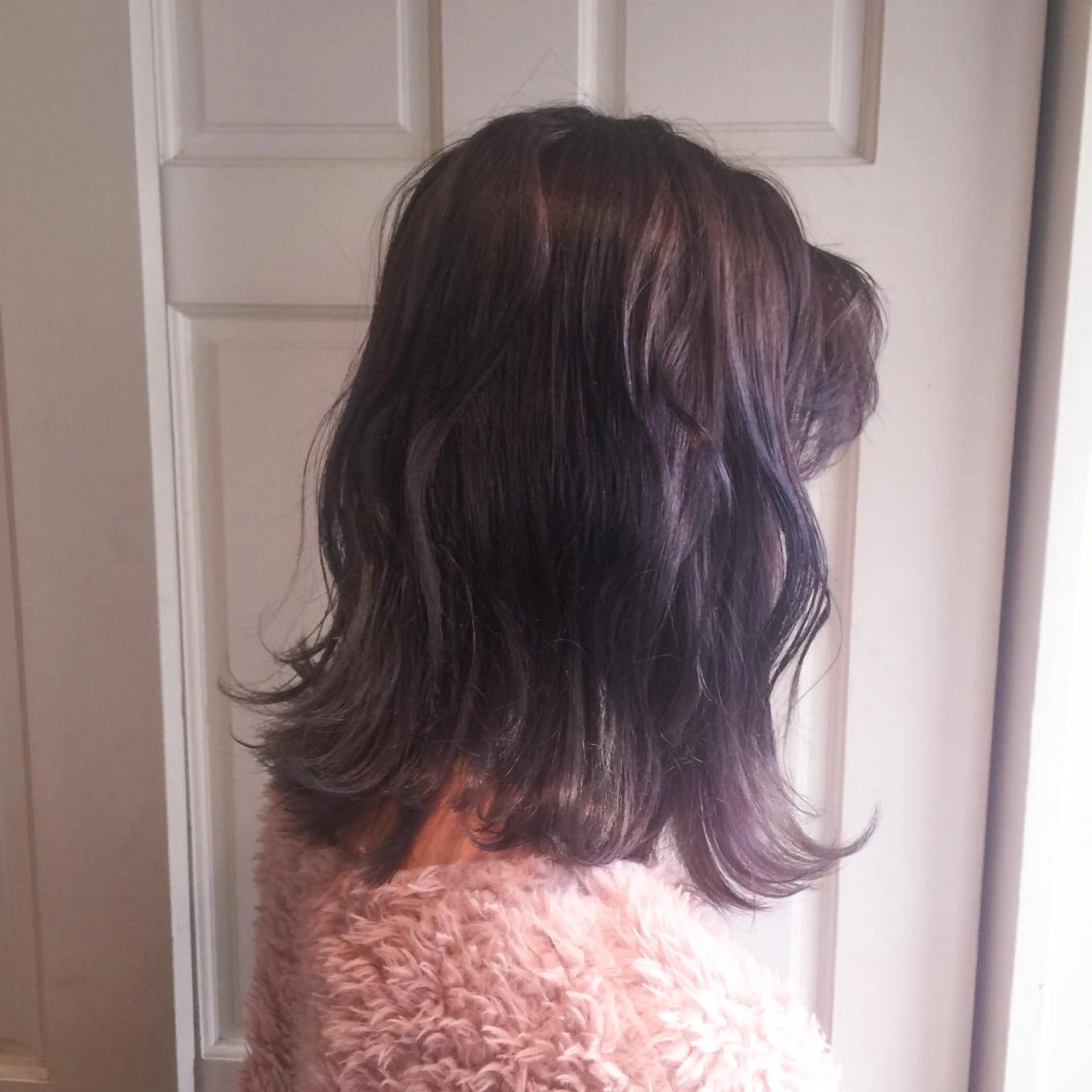 ミディアム カラー アッシュ ブリーチ ラベンダーカラー ラベンダーアッシュ ホワイト&レイヤーカ ットエクステ長畠俊輔のヘアスタイル