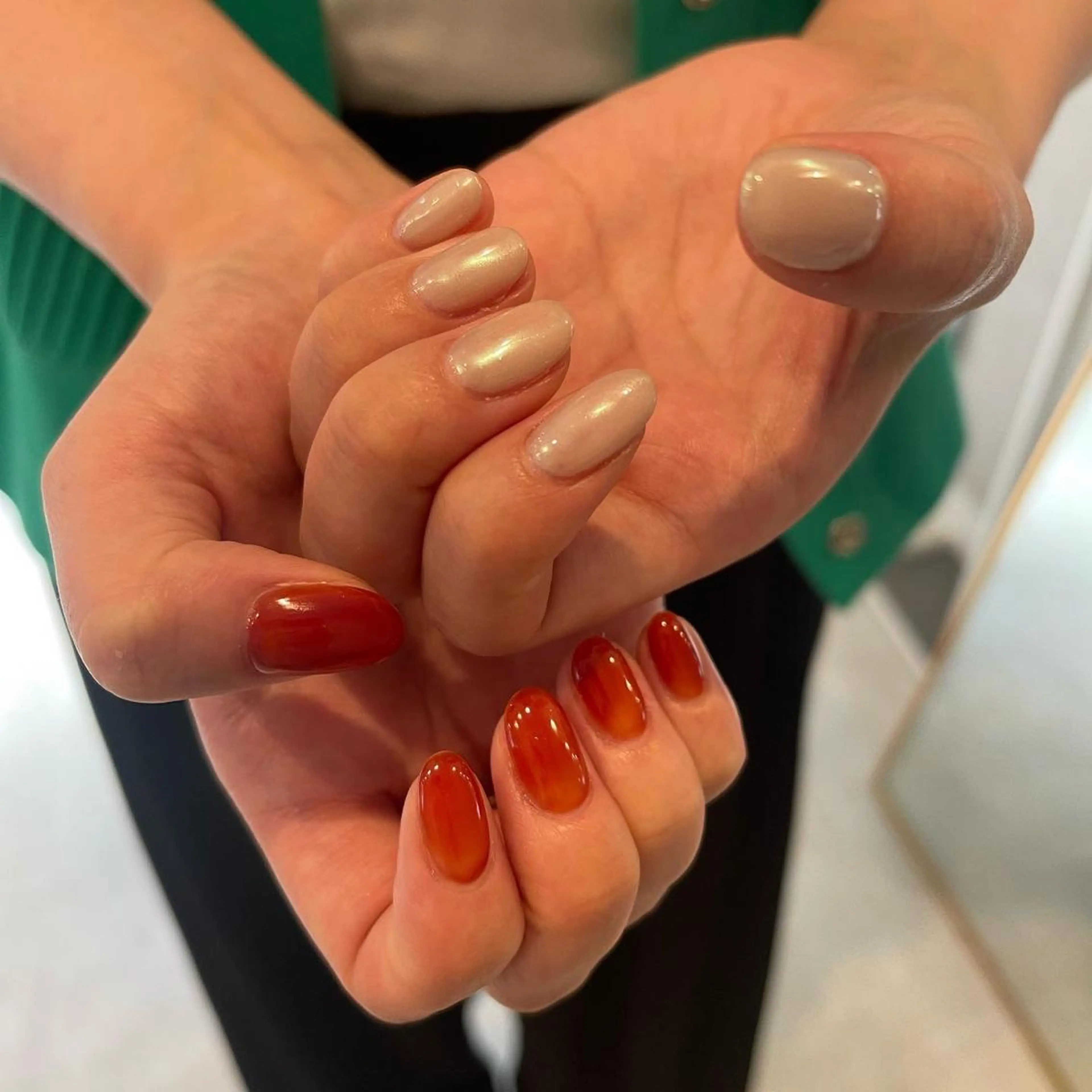 hand nail🪐💿🫧 / one color  【1色color or lamé（ラメ）追加◎】の写真