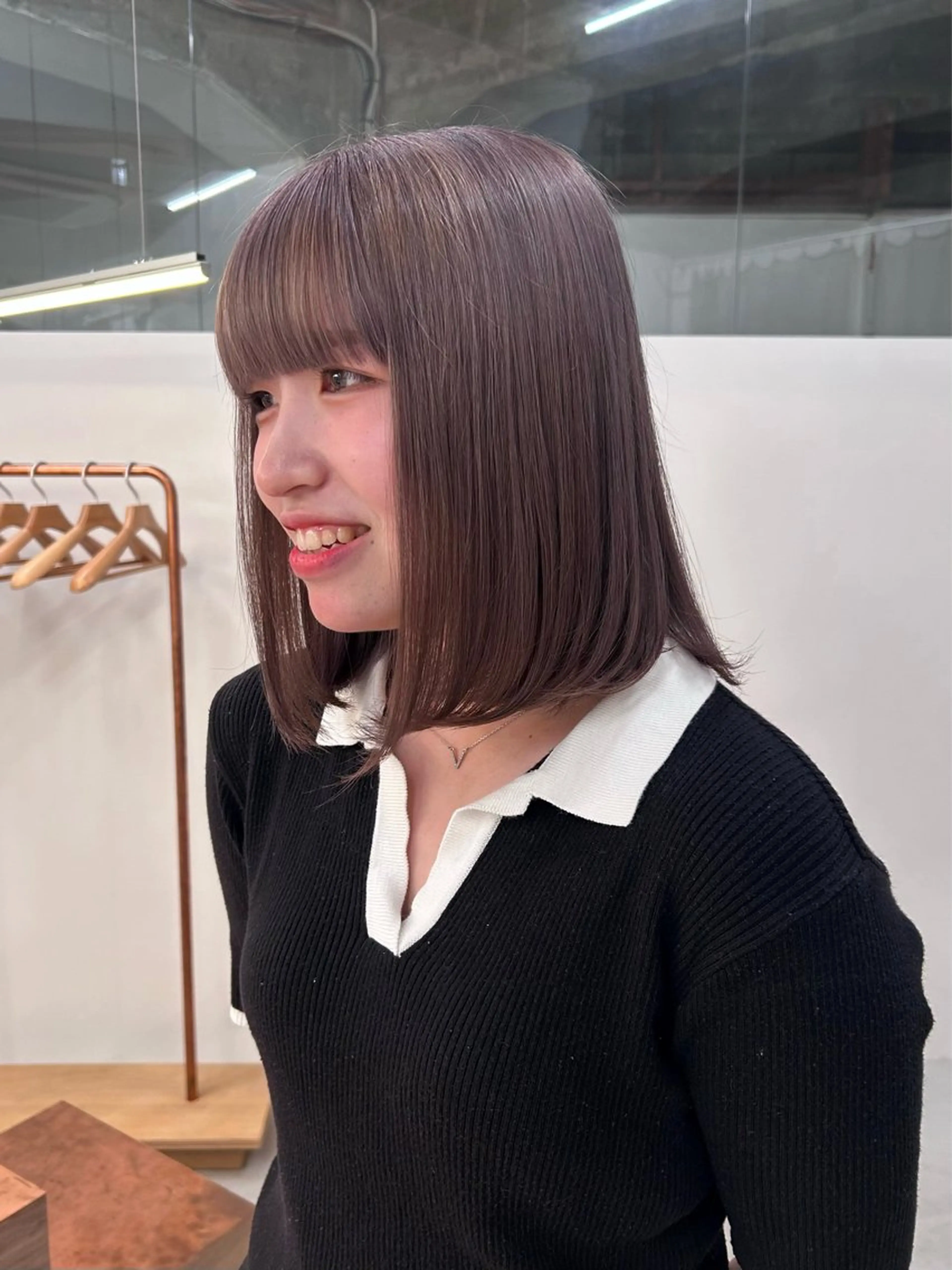 ミディアム カラー ヘアカラー the　hinc所属・ひな🐥 ボブ/ハイトーン🫧のヘアスタイル