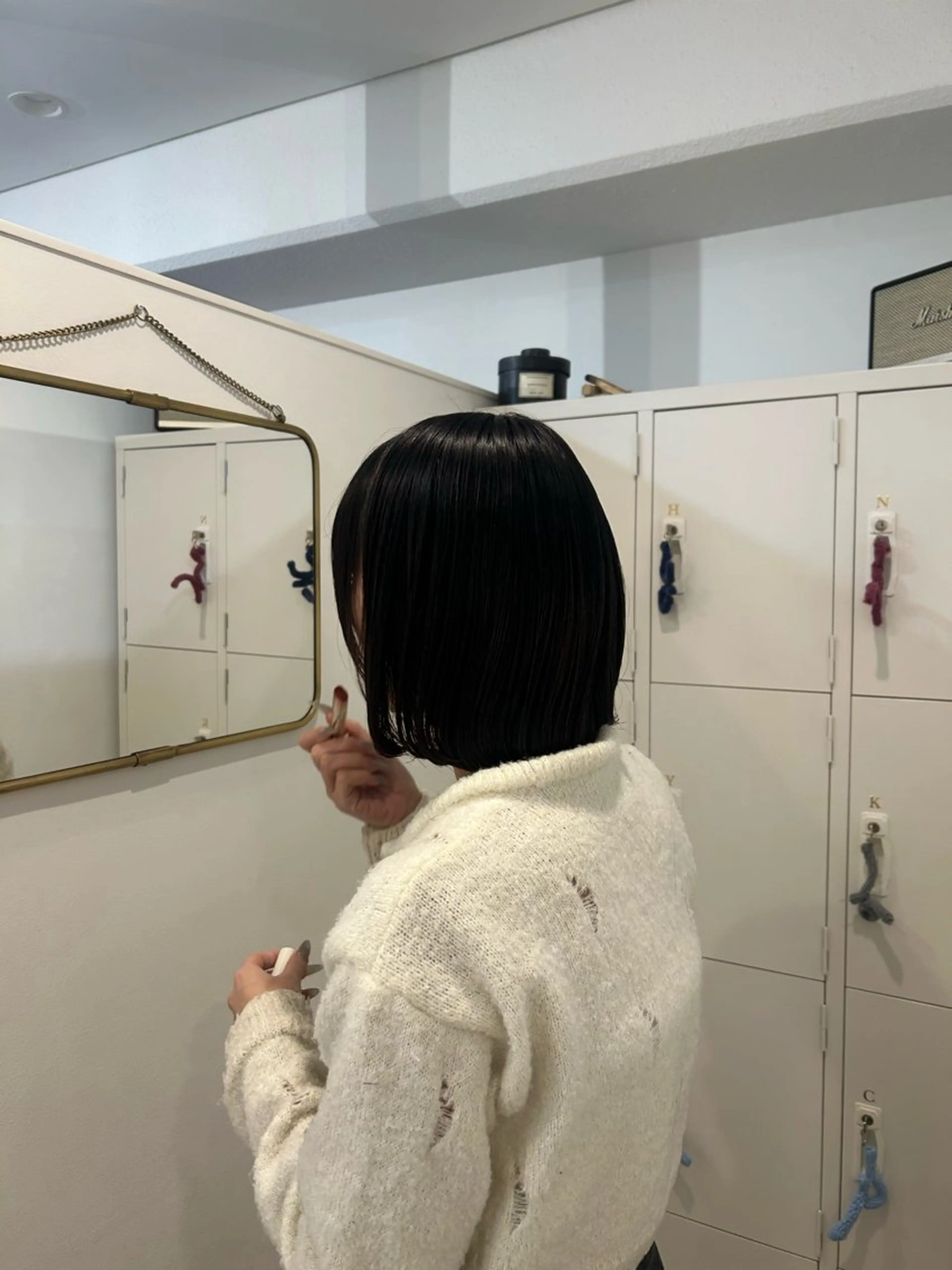 ミディアム ボブ カット H女性専用サロン梅田所属・伊澤 紗弥のヘアスタイル