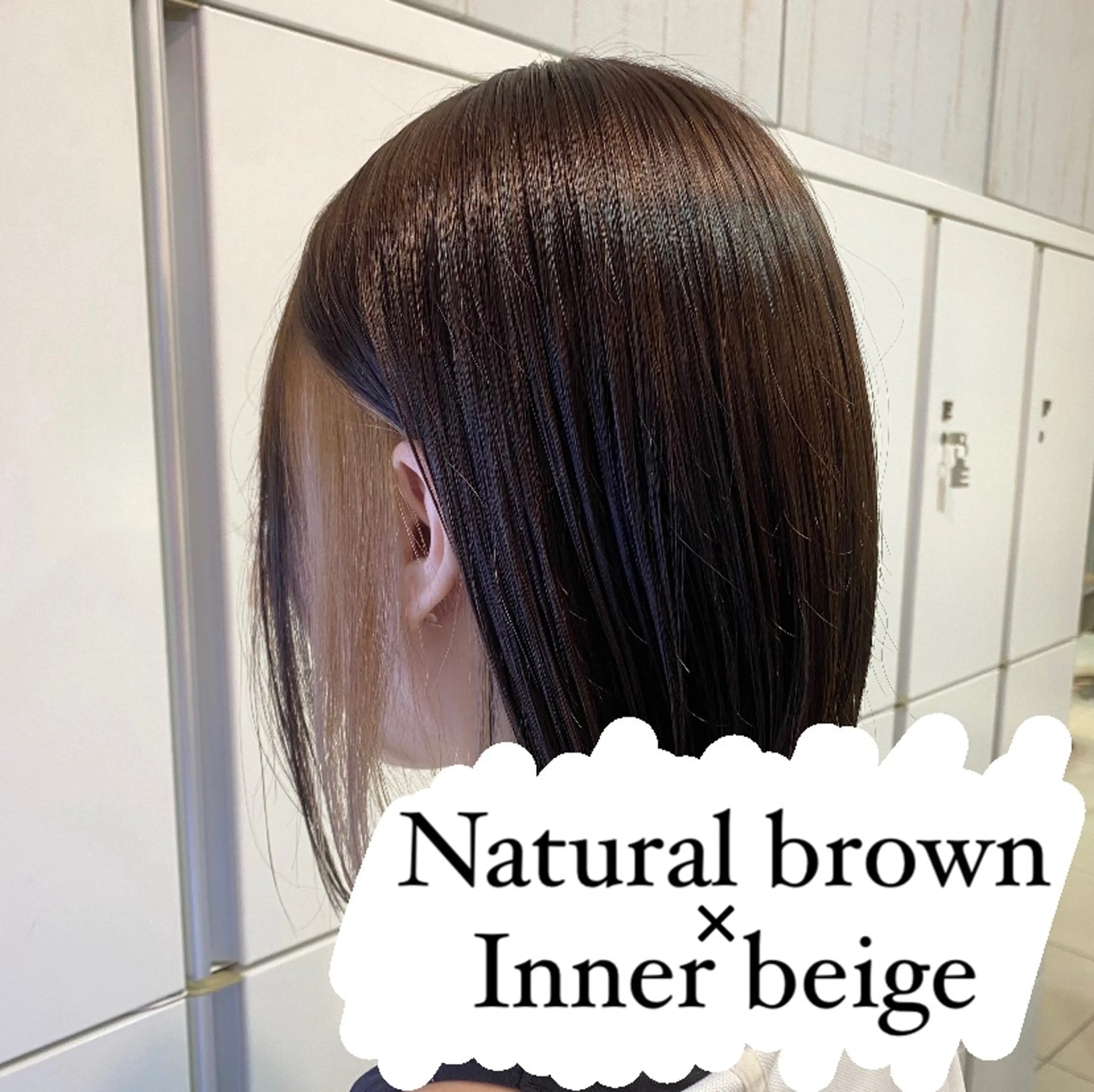 ミディアム カラー ヘアアレンジ ブリーチ ミルクティーベージュ 暖色カラー/池田麻帆のヘアスタイル