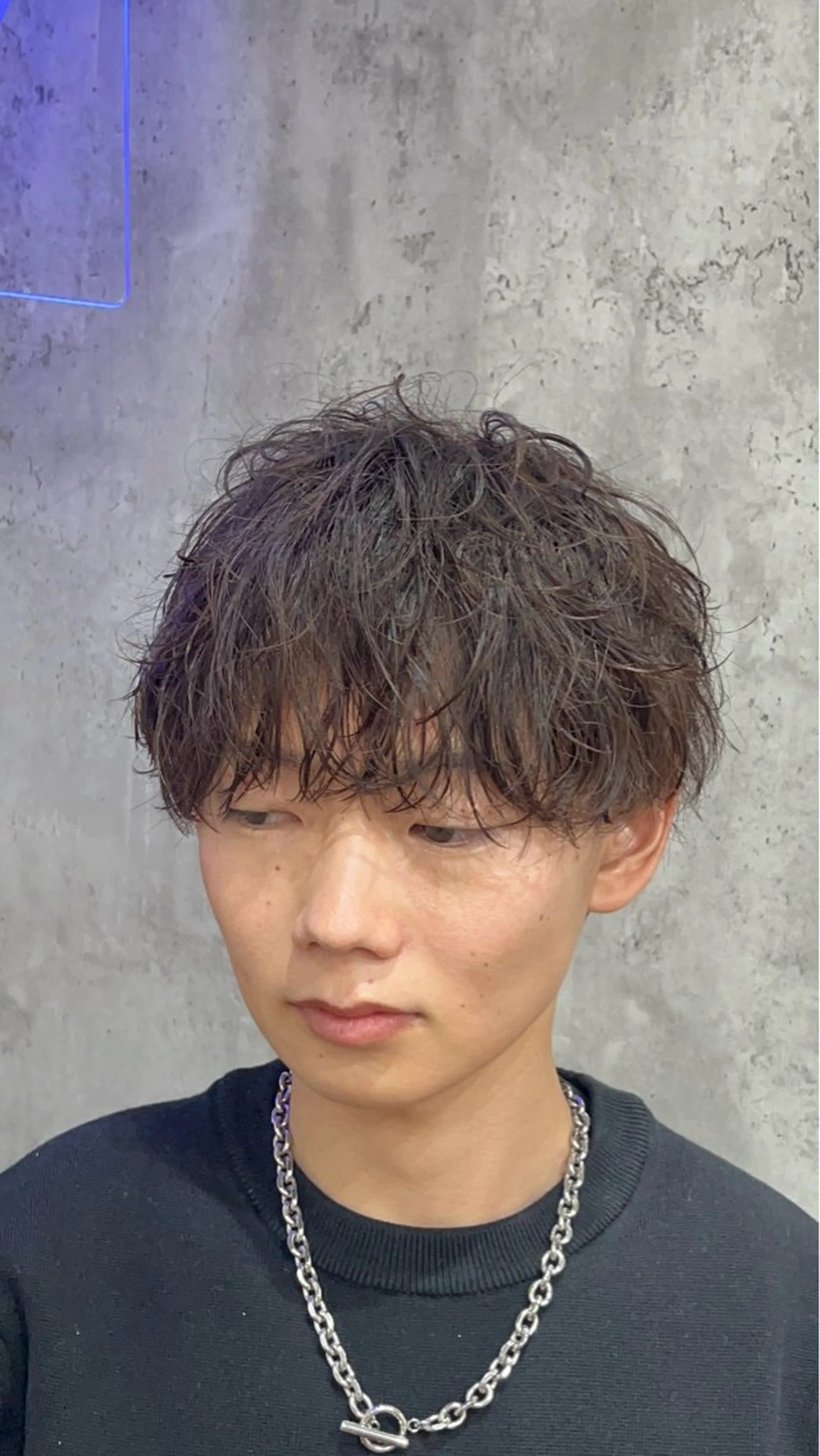 ミディアム パーマ メンズ ミディアムパーマ メンズパーマ 🦄カイ/メンズ 韓国ヘア/パーマ🦄のヘアスタイル