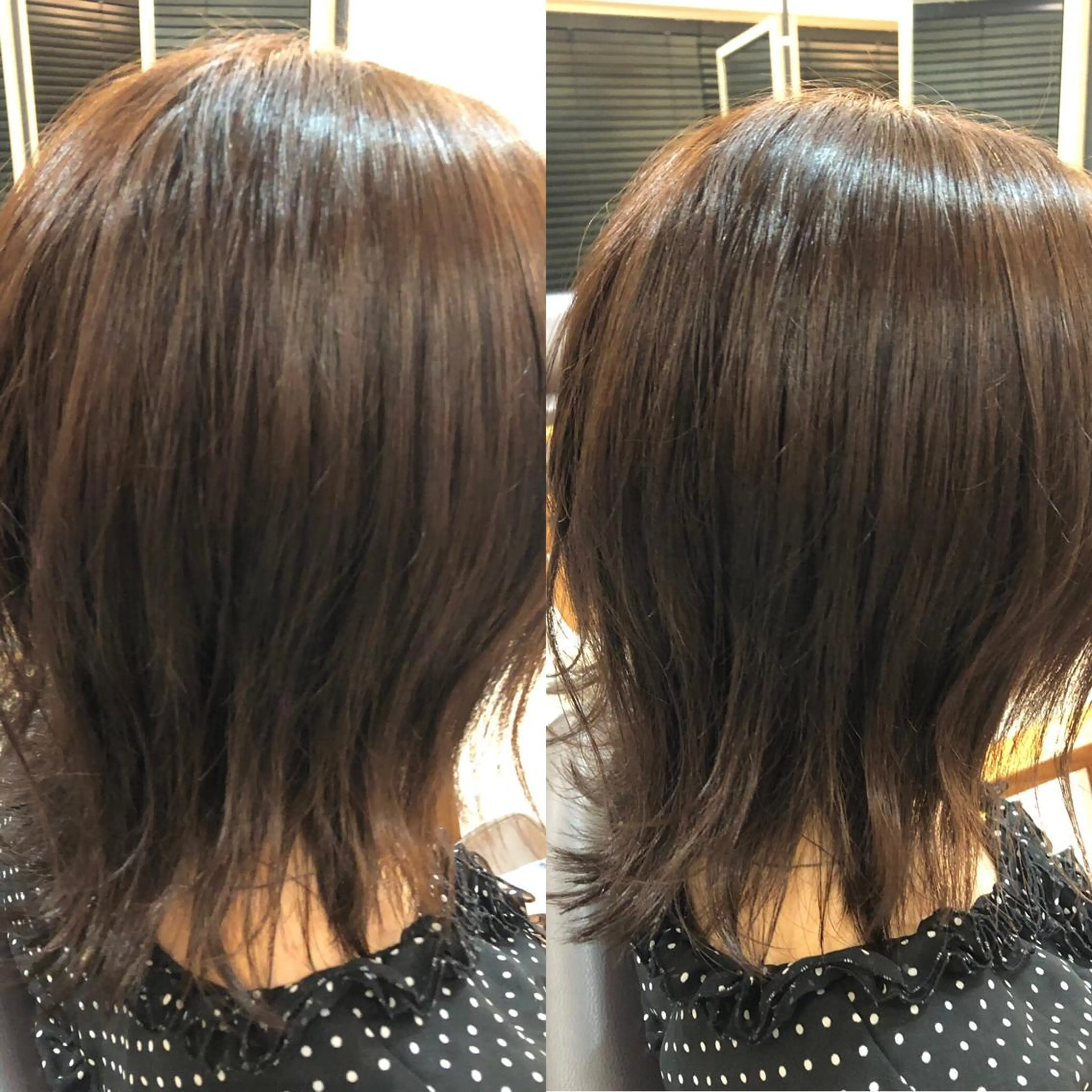 ミディアム カラー ボブレイヤー ボブ レイヤーカット 外ハネヘア 柏/春日竜次 /髪質改善縮毛矯正のヘアスタイル