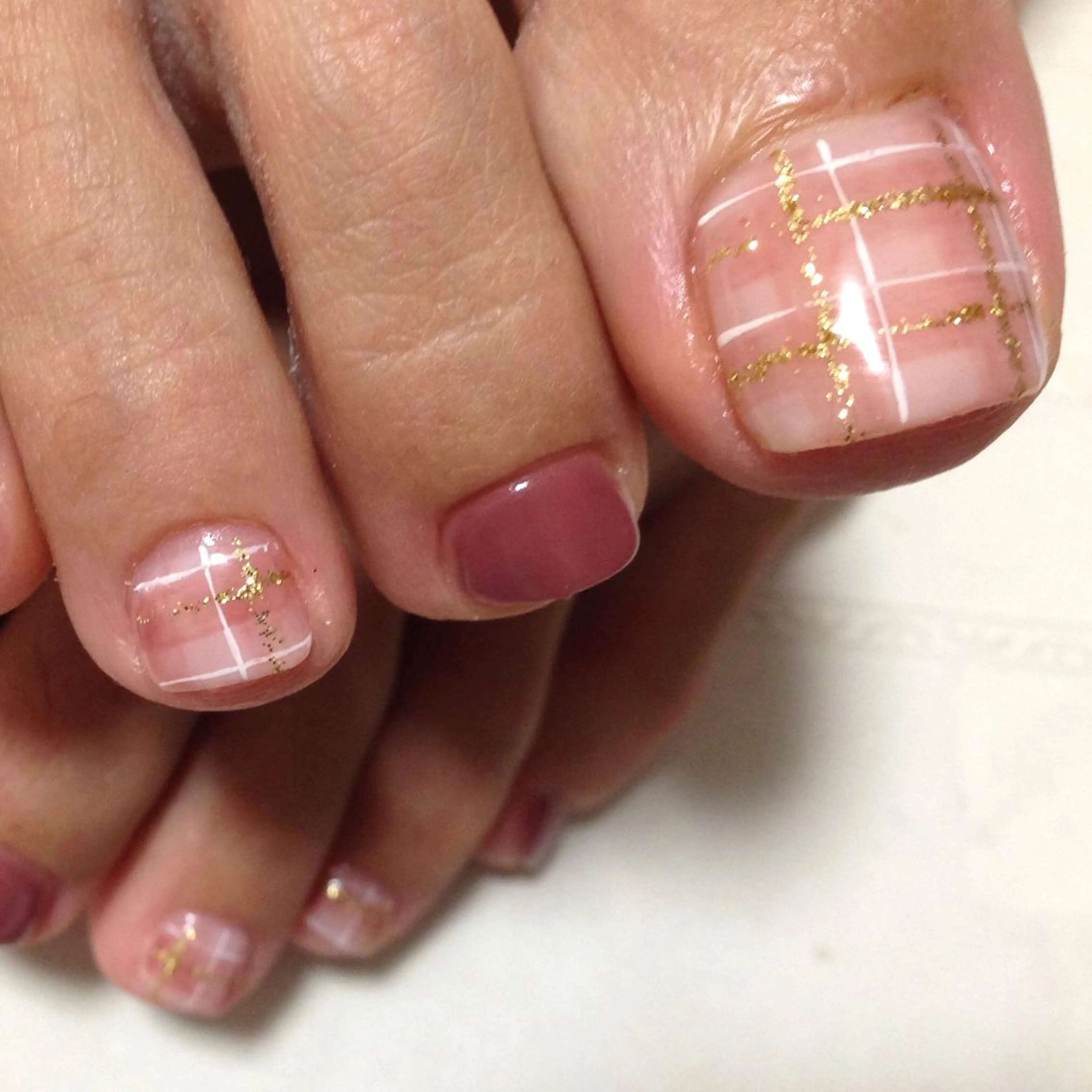 ネイル フットネイル ワンカラーネイル 冬ネイル ステラ marikominoのネイルデザイン