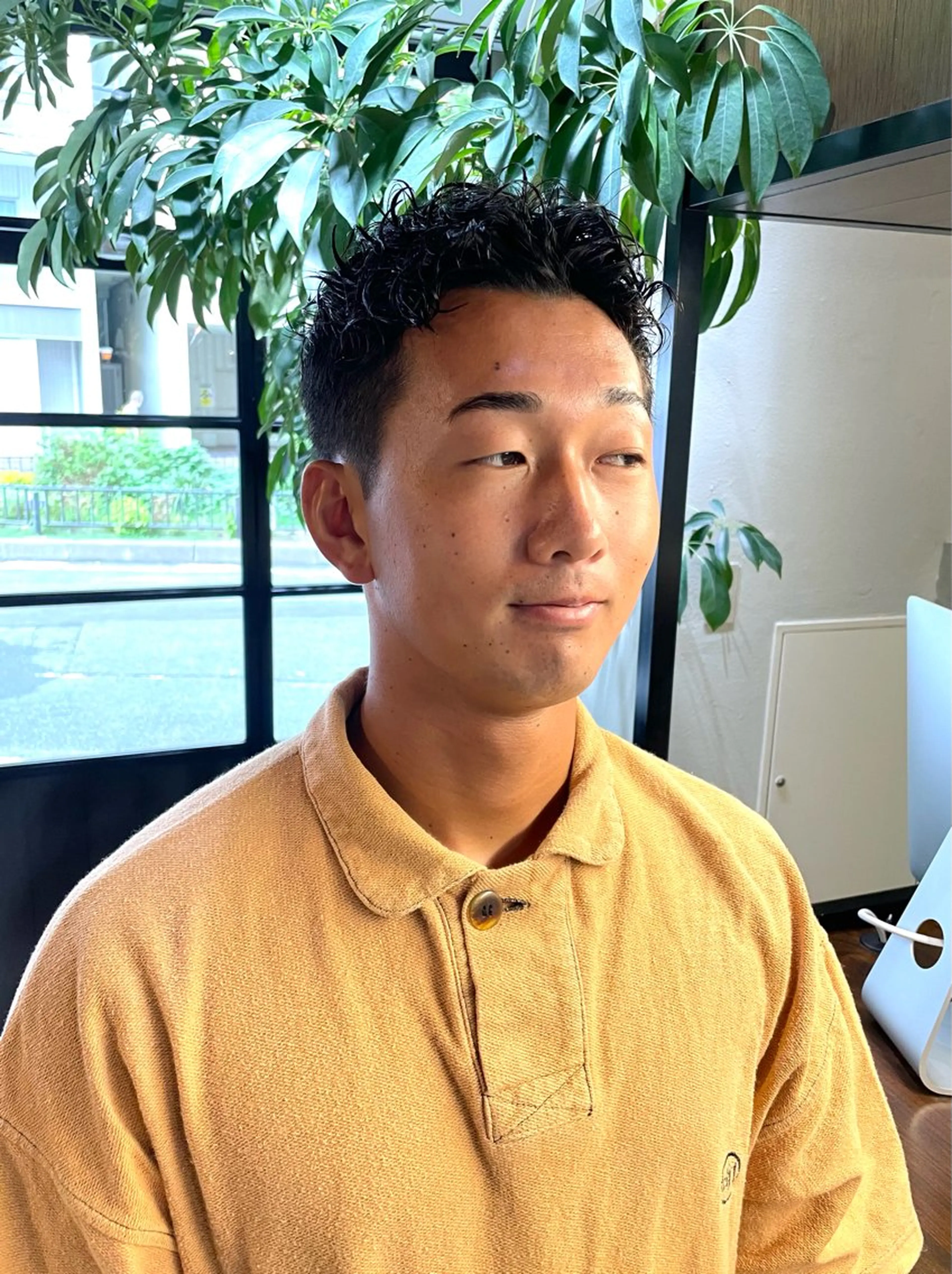 パーマ メンズ カット パーマ すみとも るなのヘアスタイル