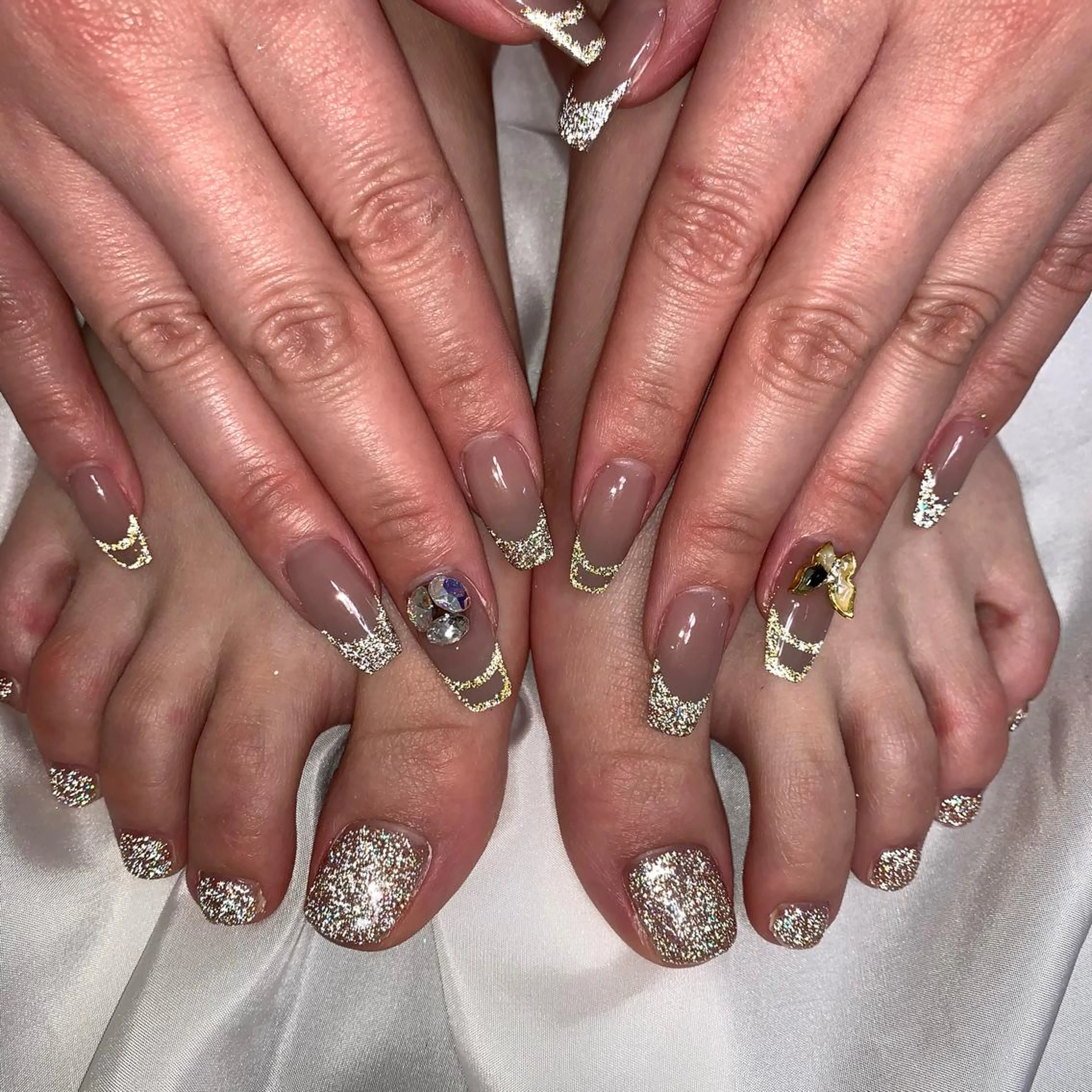 ネイル フレンチネイル ハート 韓国ネイル 春ネイル n'eige nail所属・大谷 綾香のネイルデザイン