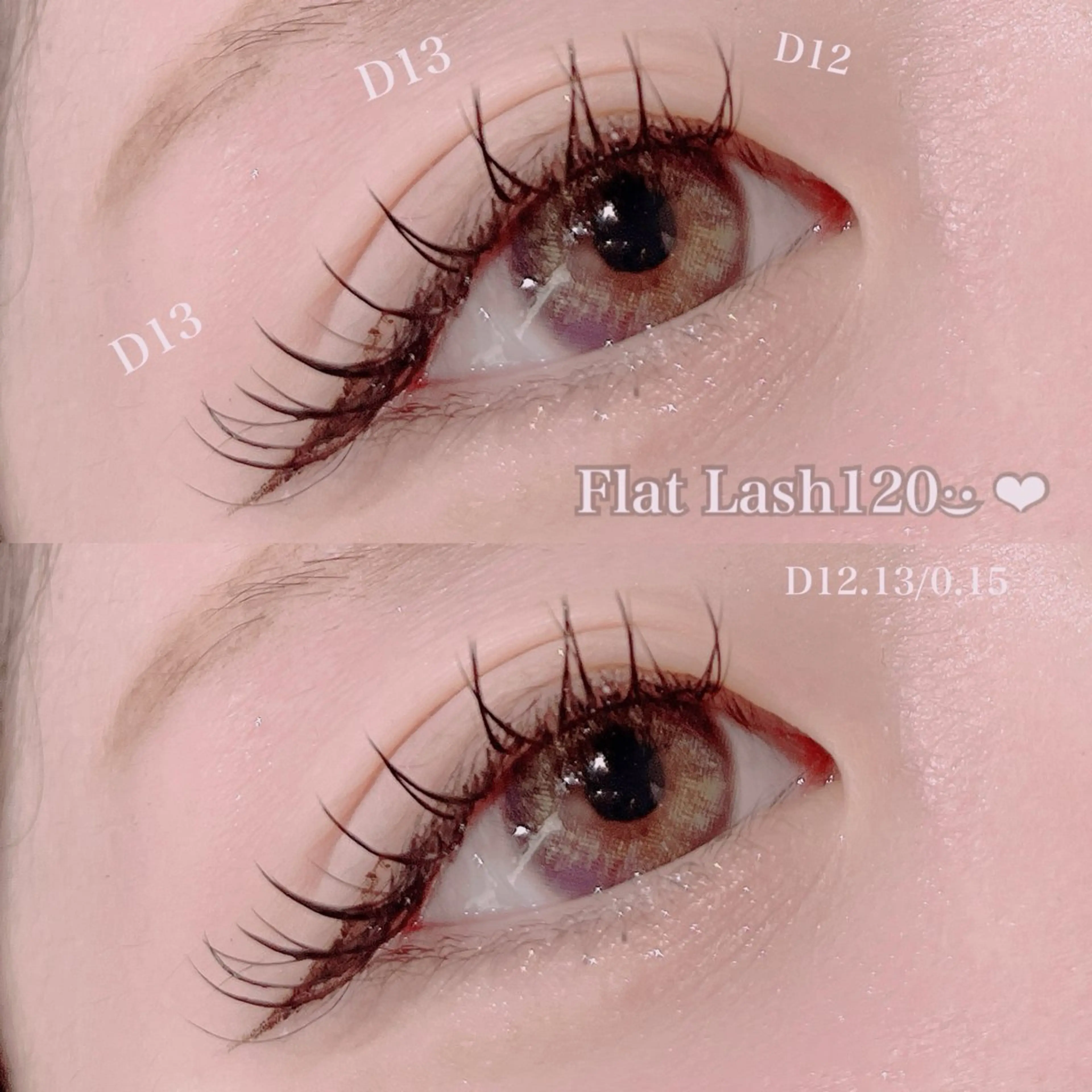 マツエク・マツパ フラットラッシュ 韓国風マツエク パリジェンヌラッシュリフト 下まつげエクステ 一重×まつ毛パーマ Rairia momoka🎀✨のマツエク・マツパデザイン