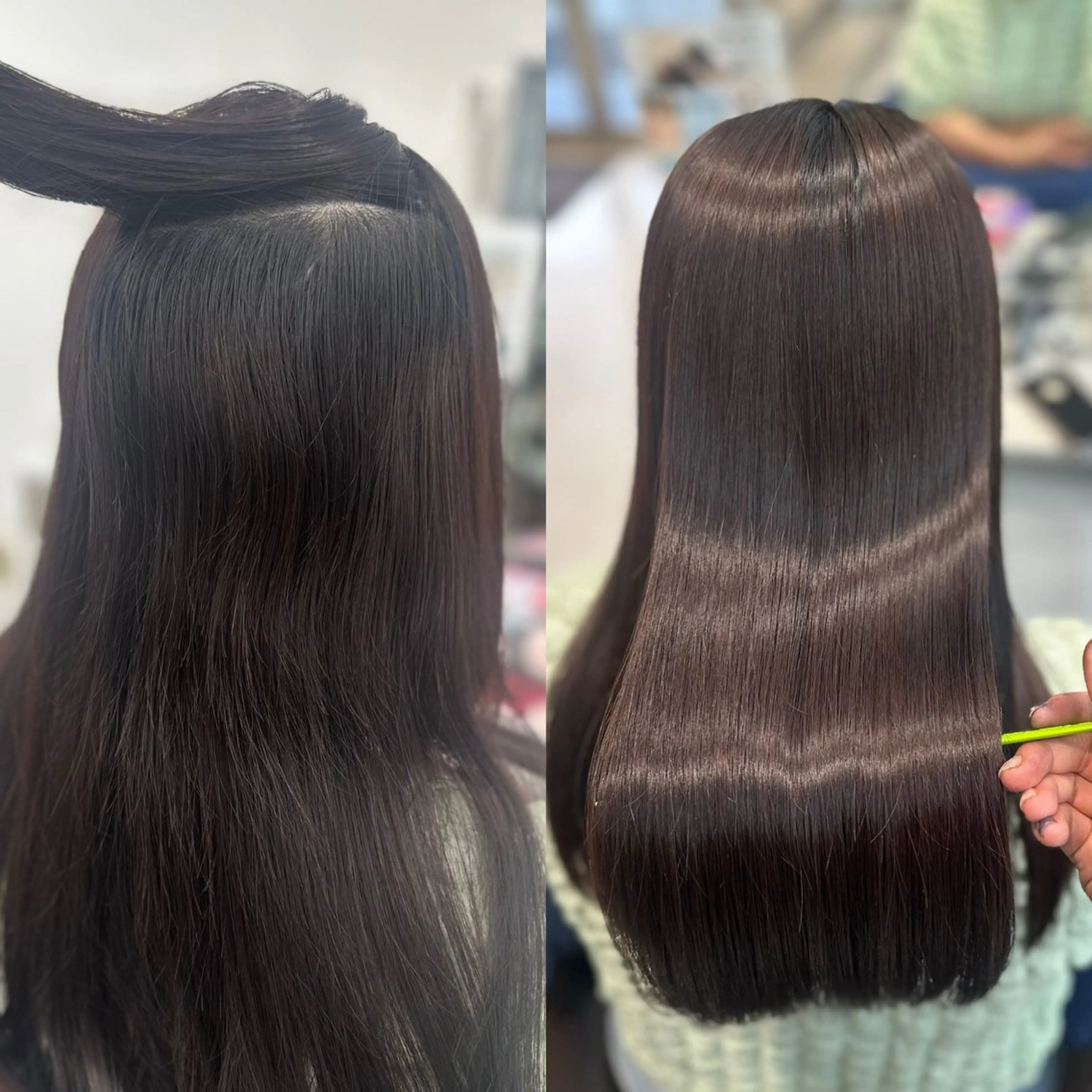 ロング 山崎結菜 🫧透明感カラーのヘアスタイル