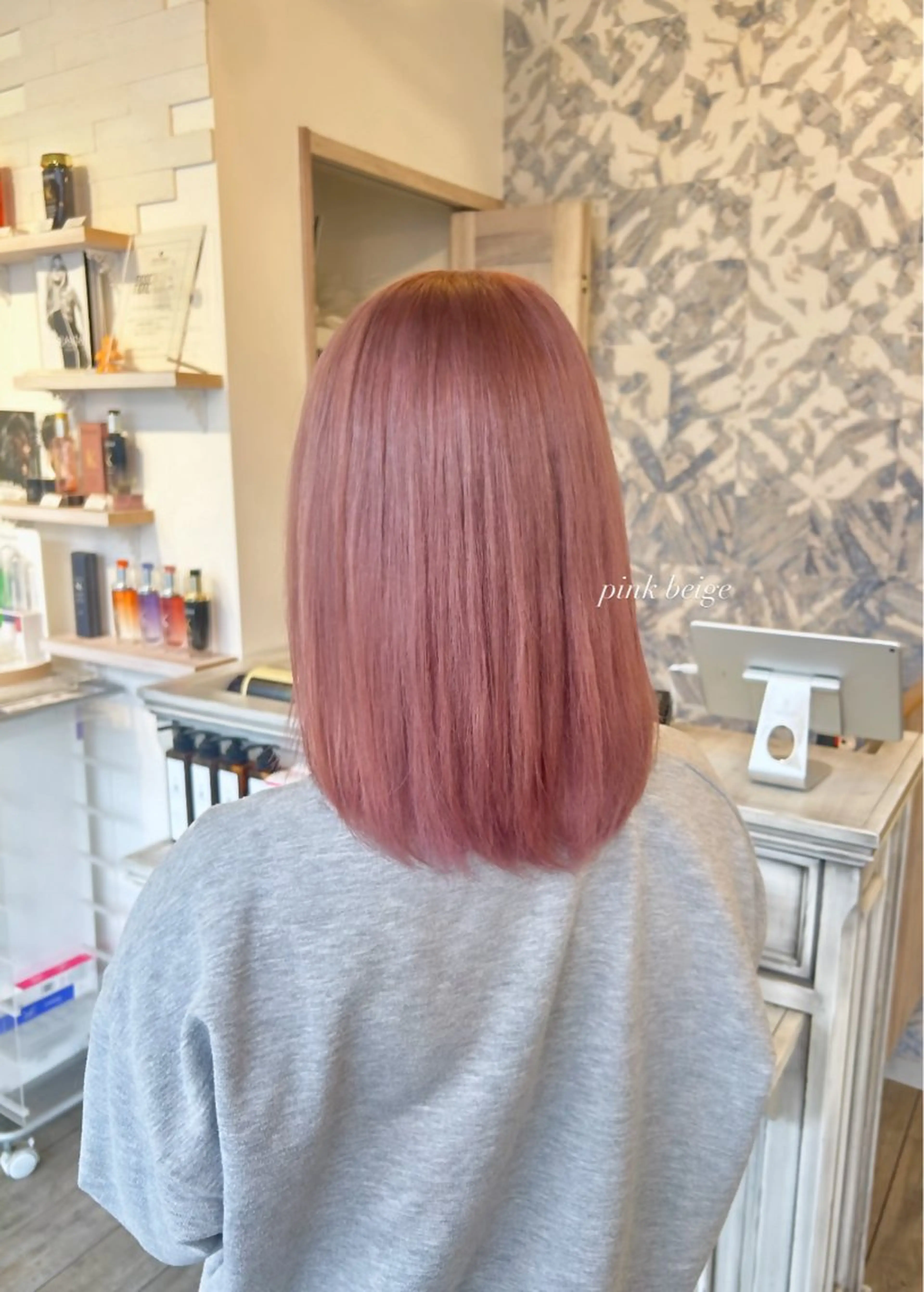 ミディアム カラー カット ヘアカラー 🎀暖色/ ピンク🎀seinaのヘアスタイル