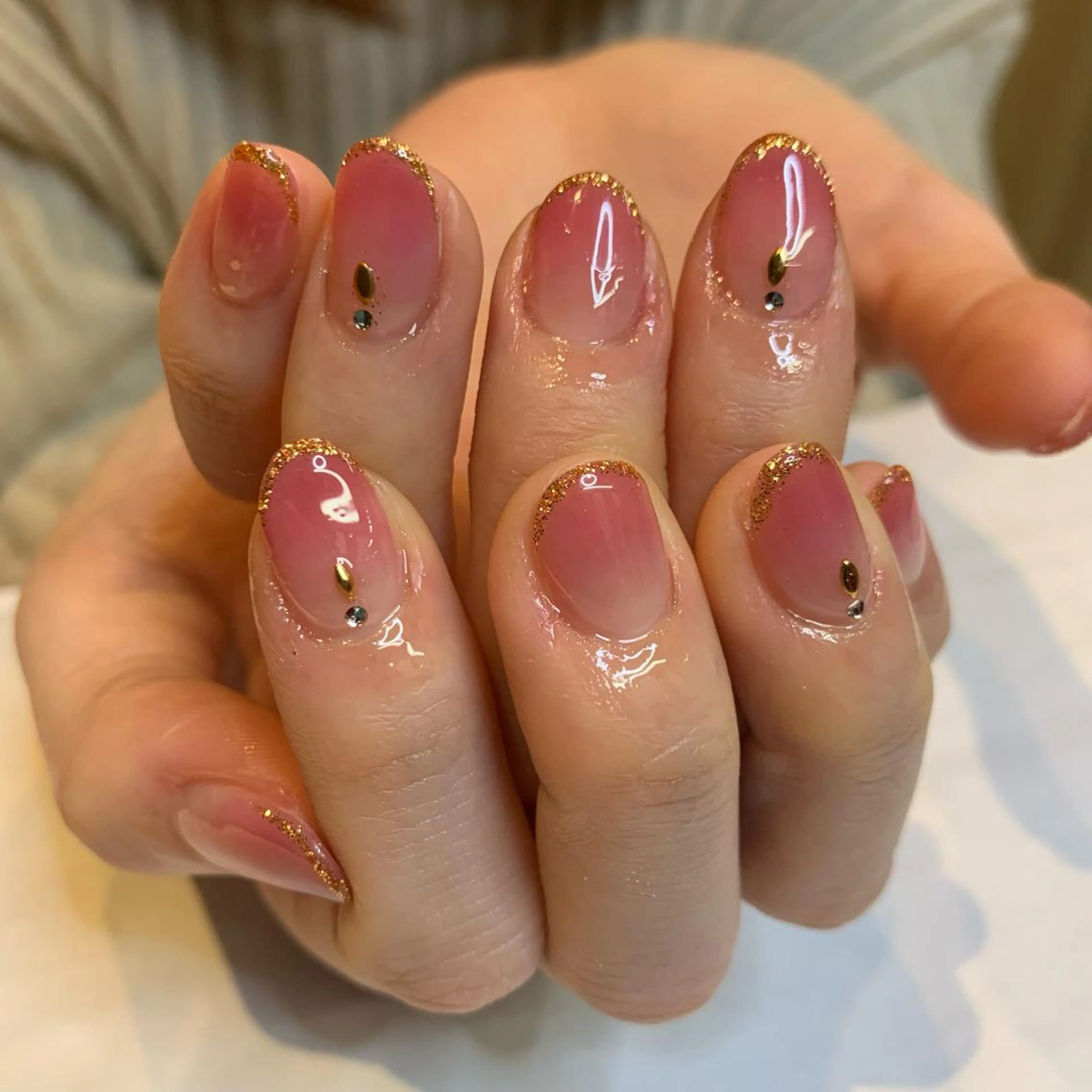 ネイル ラメ(グリッター) ハンドネイル フットネイル Adite nailのネイルデザイン