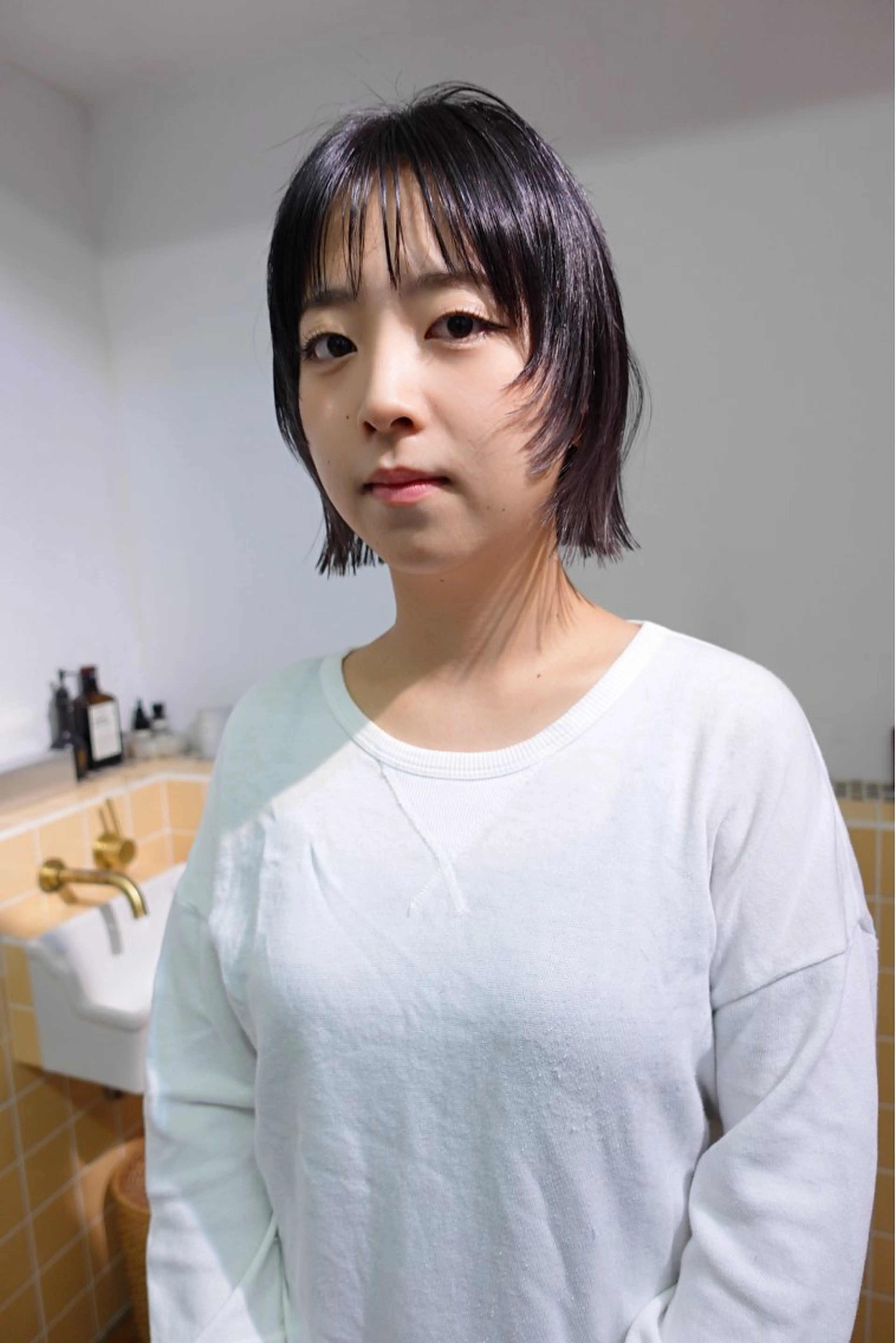 ミディアム カット sakura🌸 レイヤー/韓国ヘアのヘアスタイル