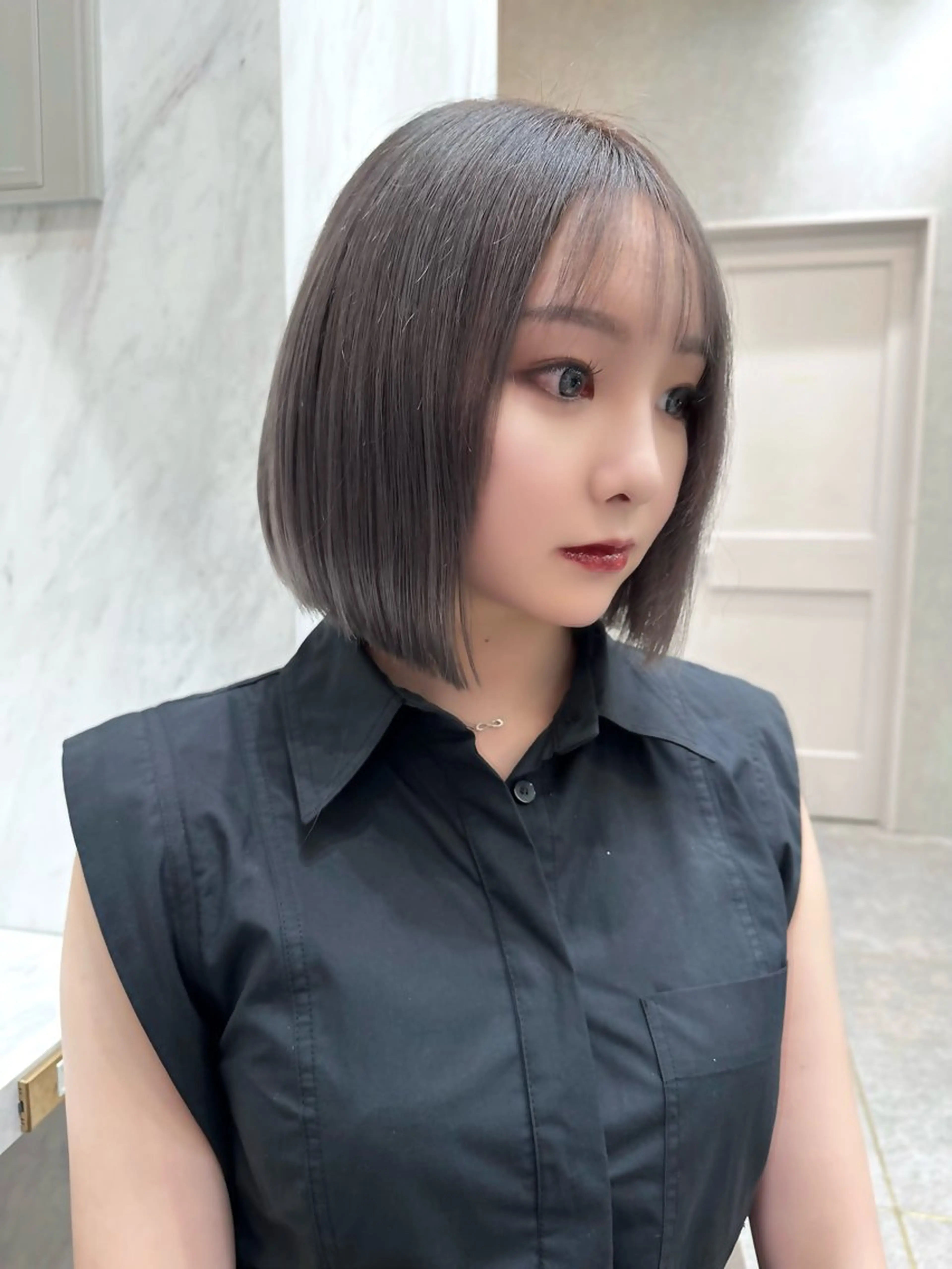 ショート カラー ヘアカラー トリートメント ダブルカラー 韓国レイヤーKYONのヘアスタイル