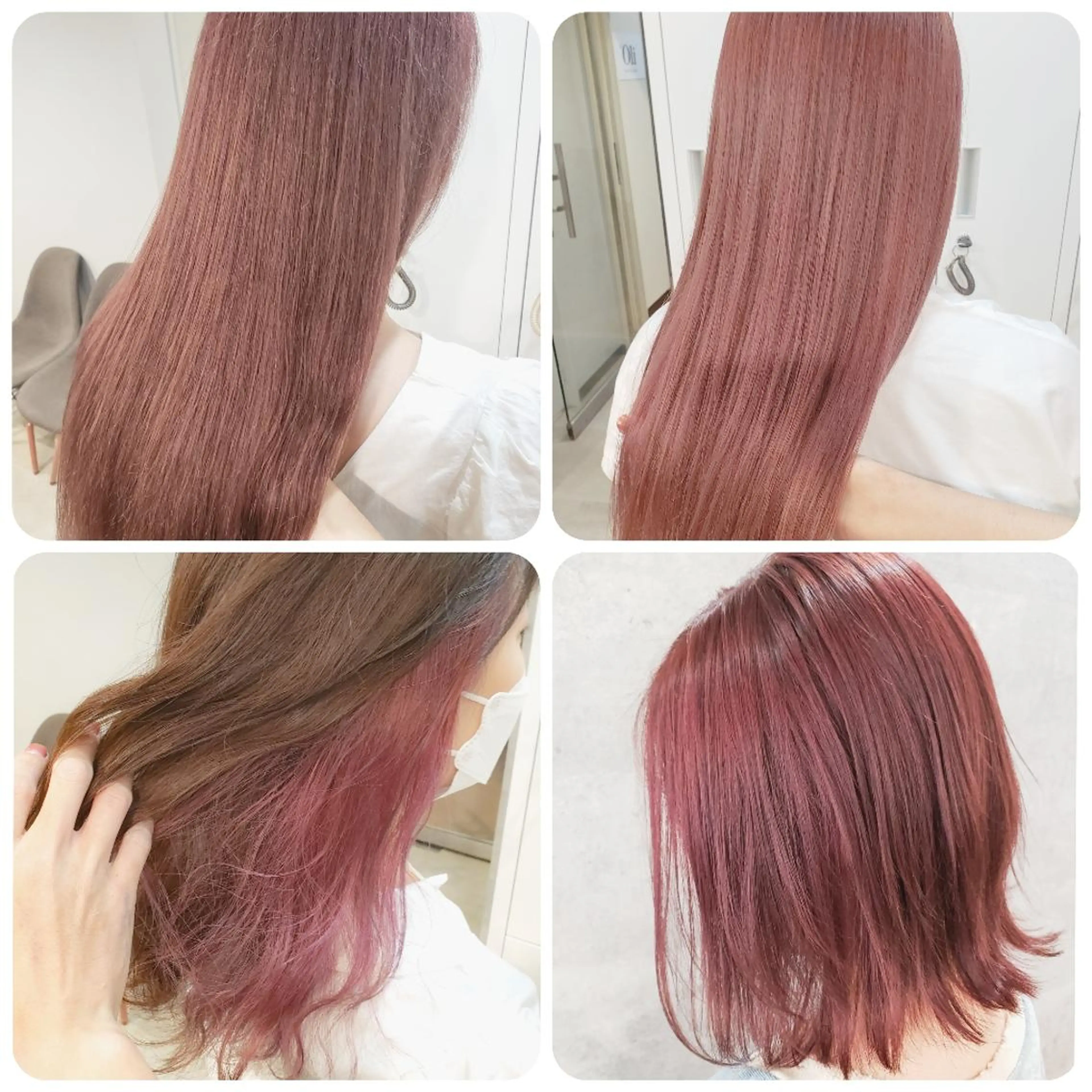 セミロング カラー ピンクカラー カット ヘアカラー トリートメント Oli所属・ミルクティー特化 🌈島内　琢真🌈のヘアスタイル