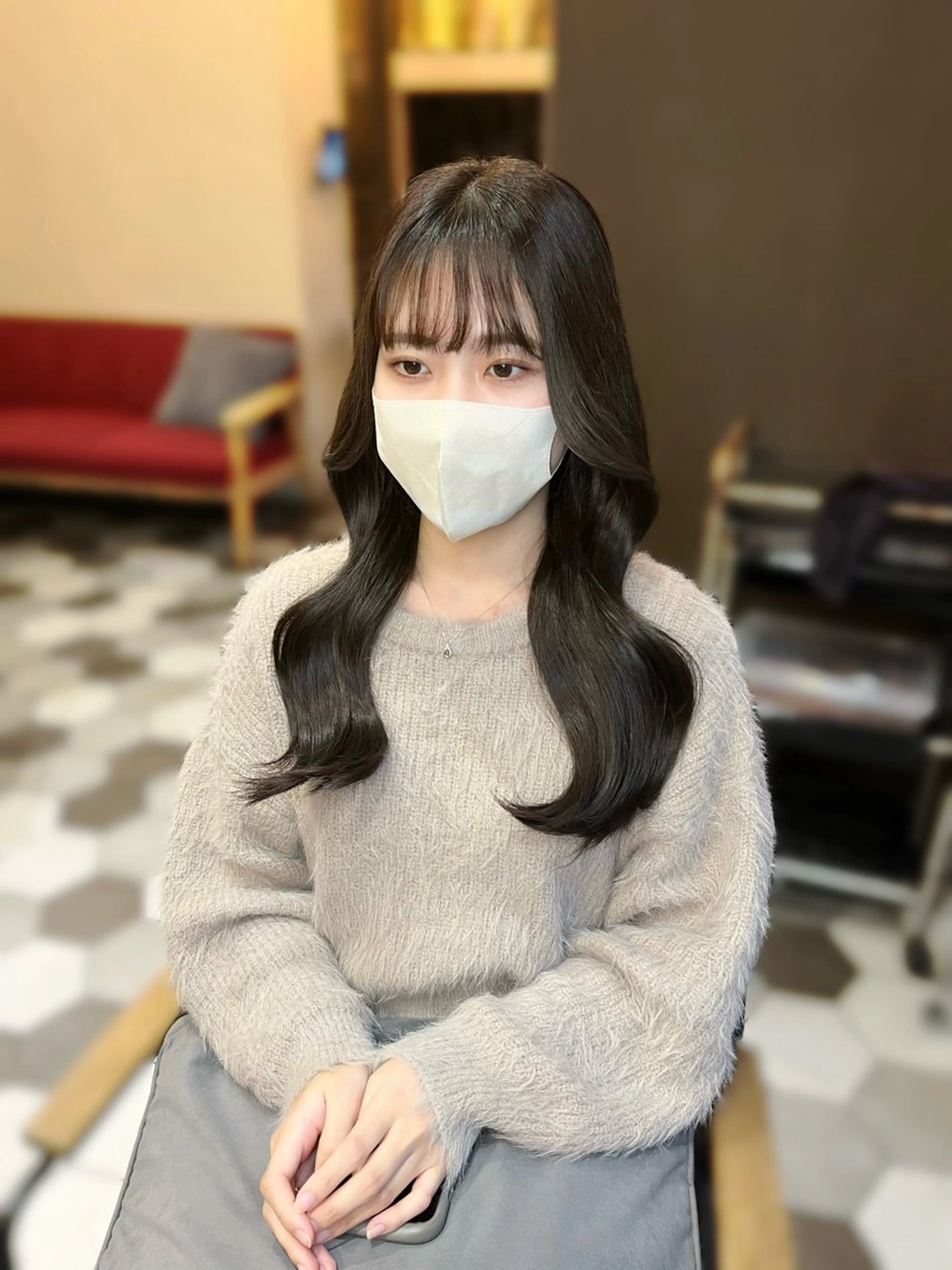 カラー ヘアアレンジ 似合わせ顔まわり カット💛森尾真由美のヘアスタイル