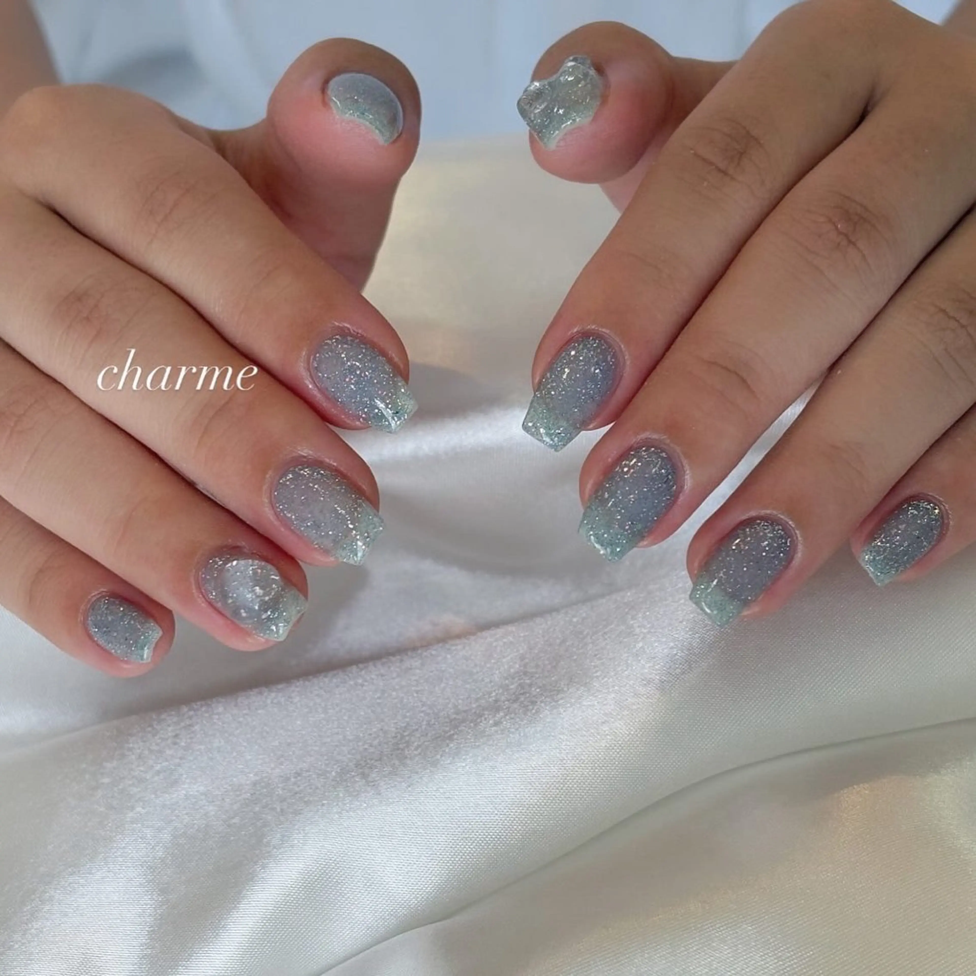 ネイル フラッシュネイル ラメ(グリッター) charme nailのネイルデザイン