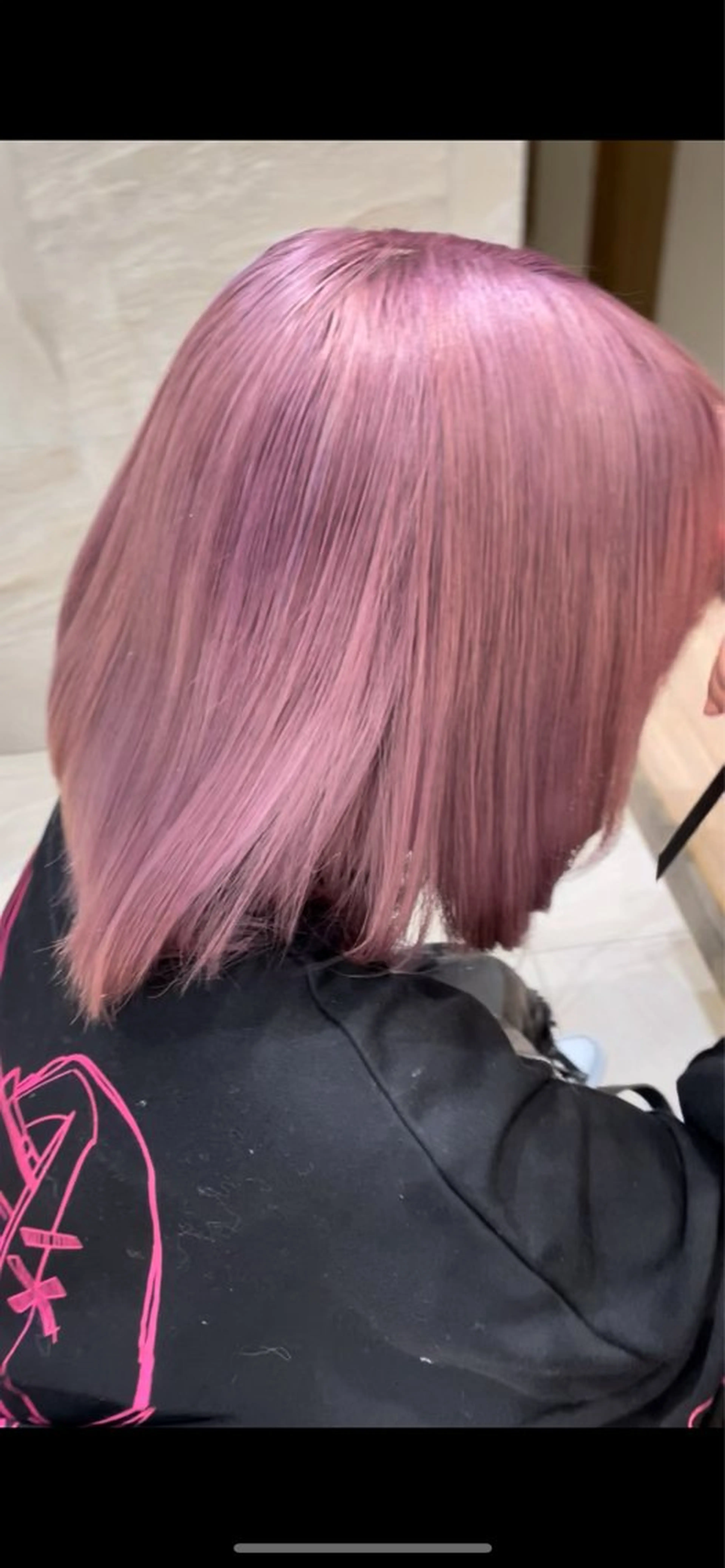 カラー ピンクカラー サラツヤ縮毛 矯正✨meguのヘアスタイル