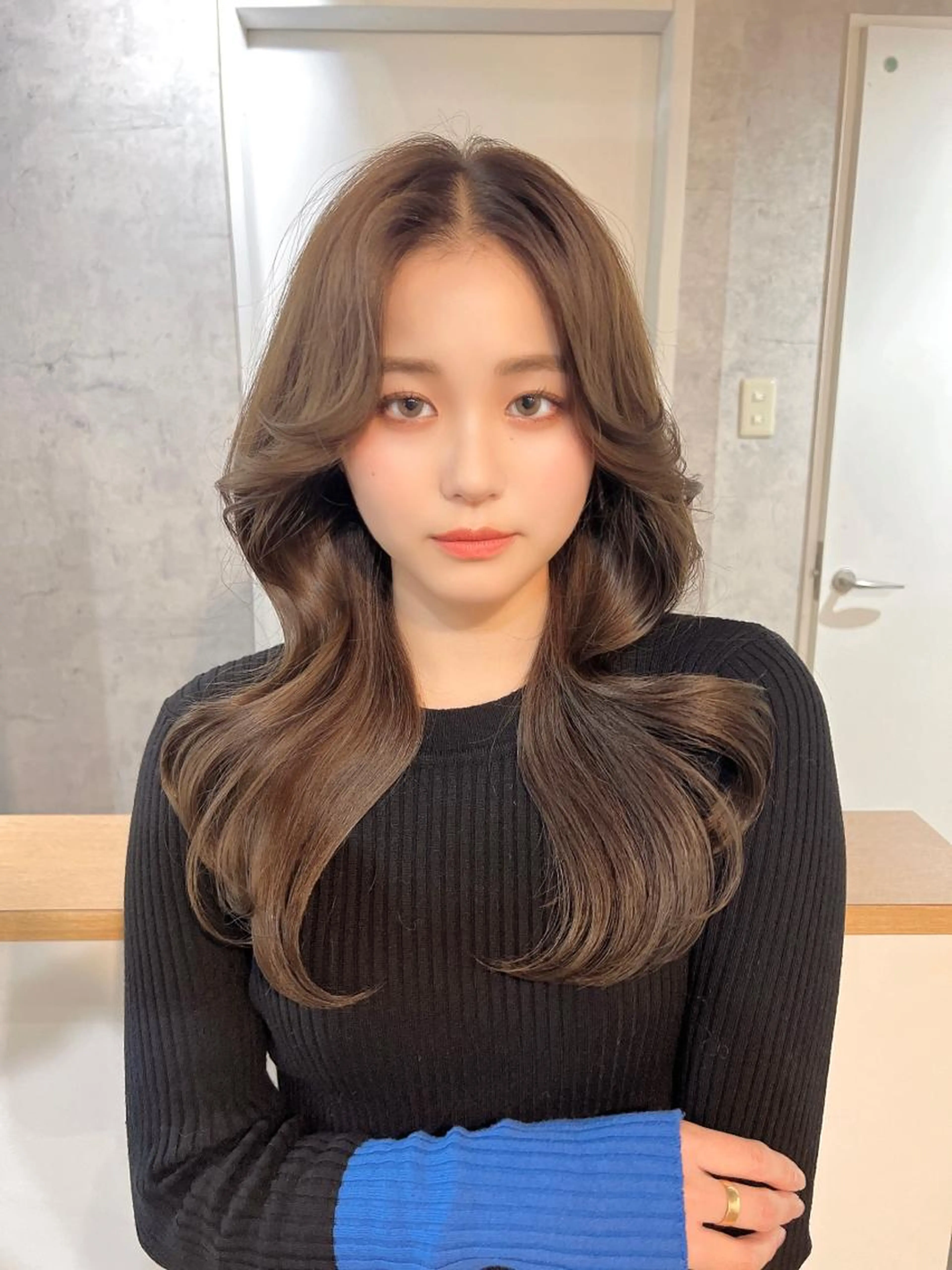 💕韓国レイヤーカット＋カラー＋補修トリートメント【韓国くびれ、ハッシュカット、ワンホンヘア】の写真