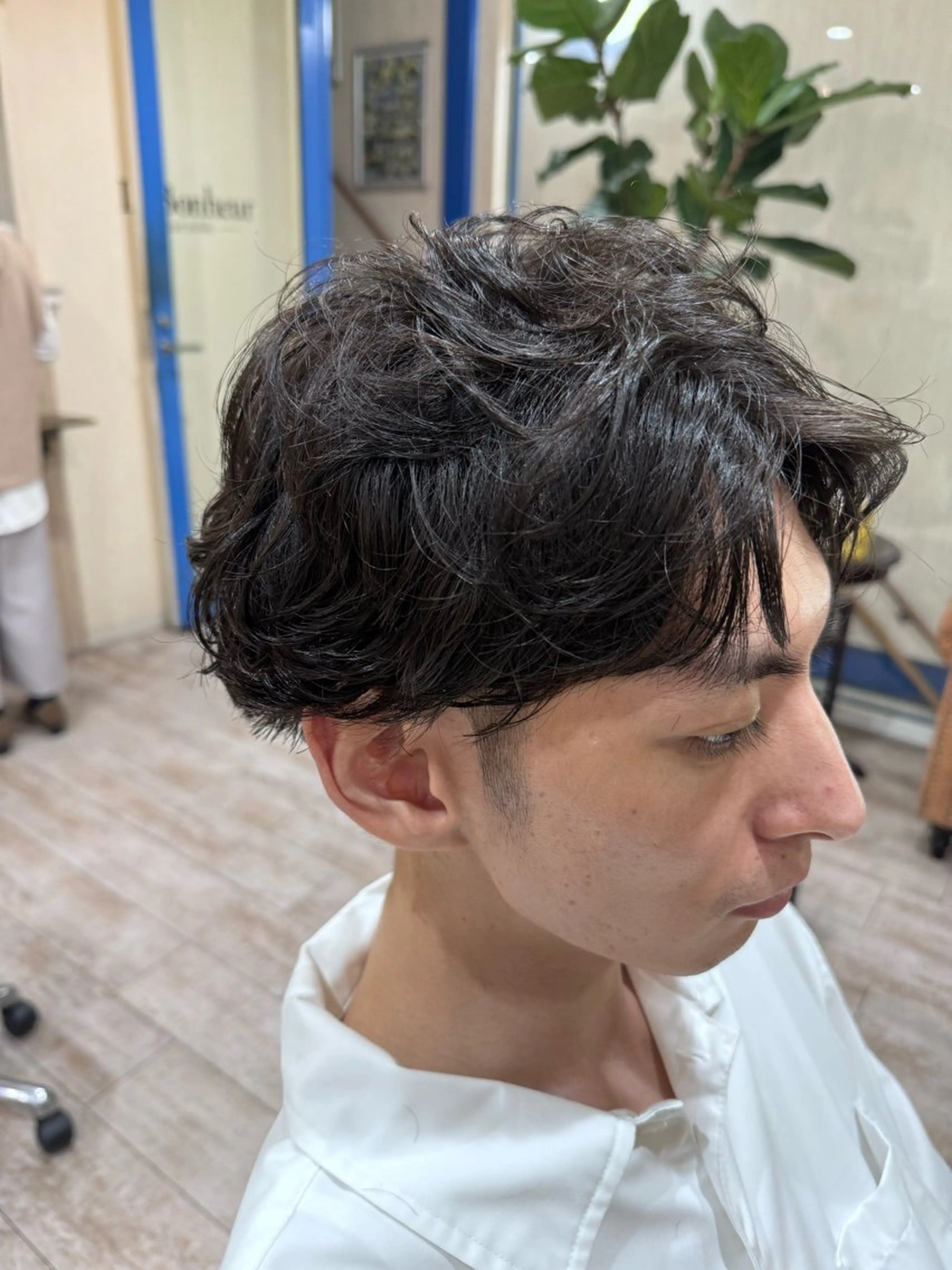 パーマ メンズ メンズパーマ メンズショート ニュアンスパーマ カット パーマ トリートメント 新越谷noble店長 松本拓也▶◀*.のヘアスタイル