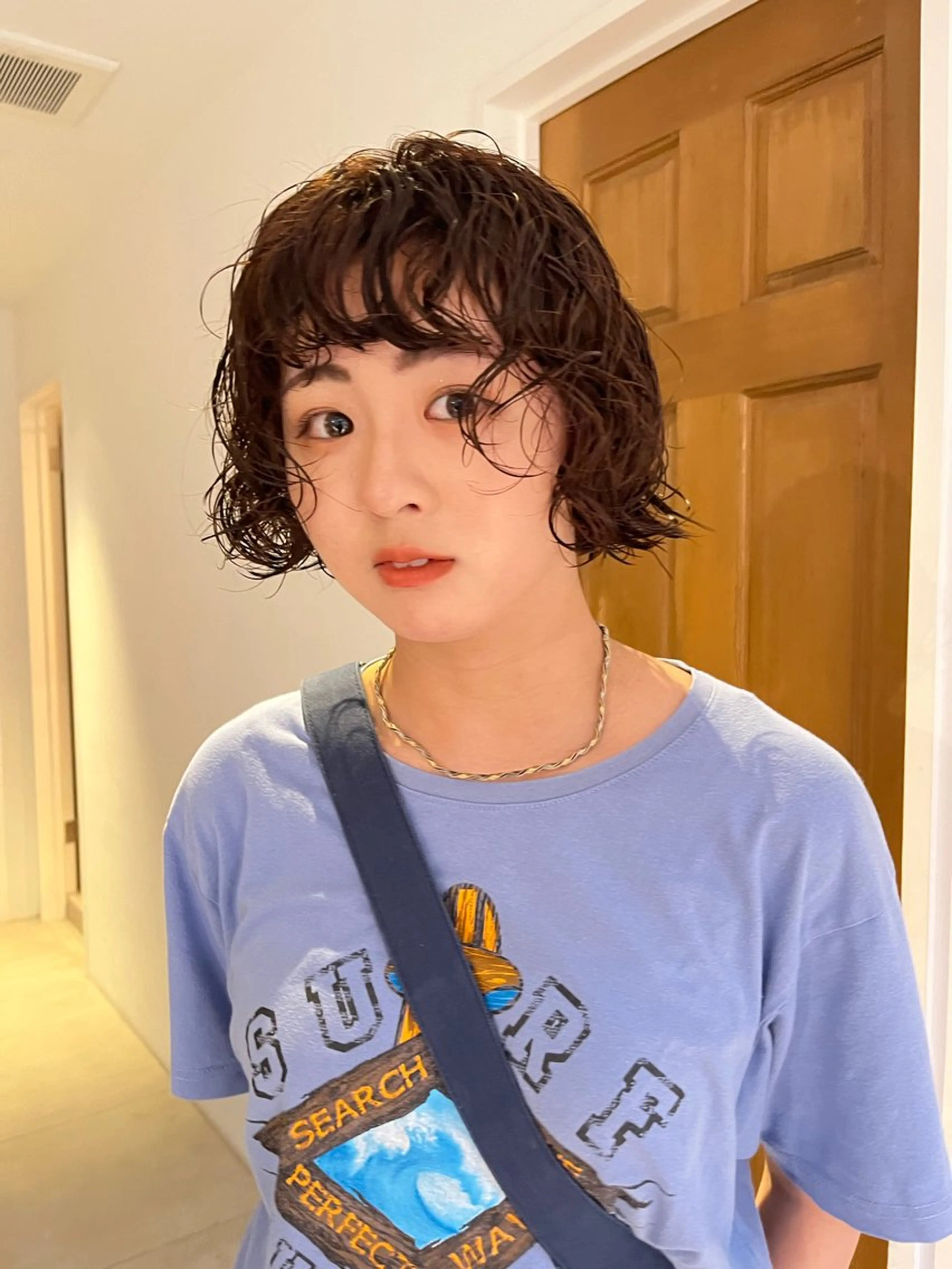 ショート パーマ ボブ カット パーマ ボブパーマ/パーマ ウルフパーマのヘアスタイル