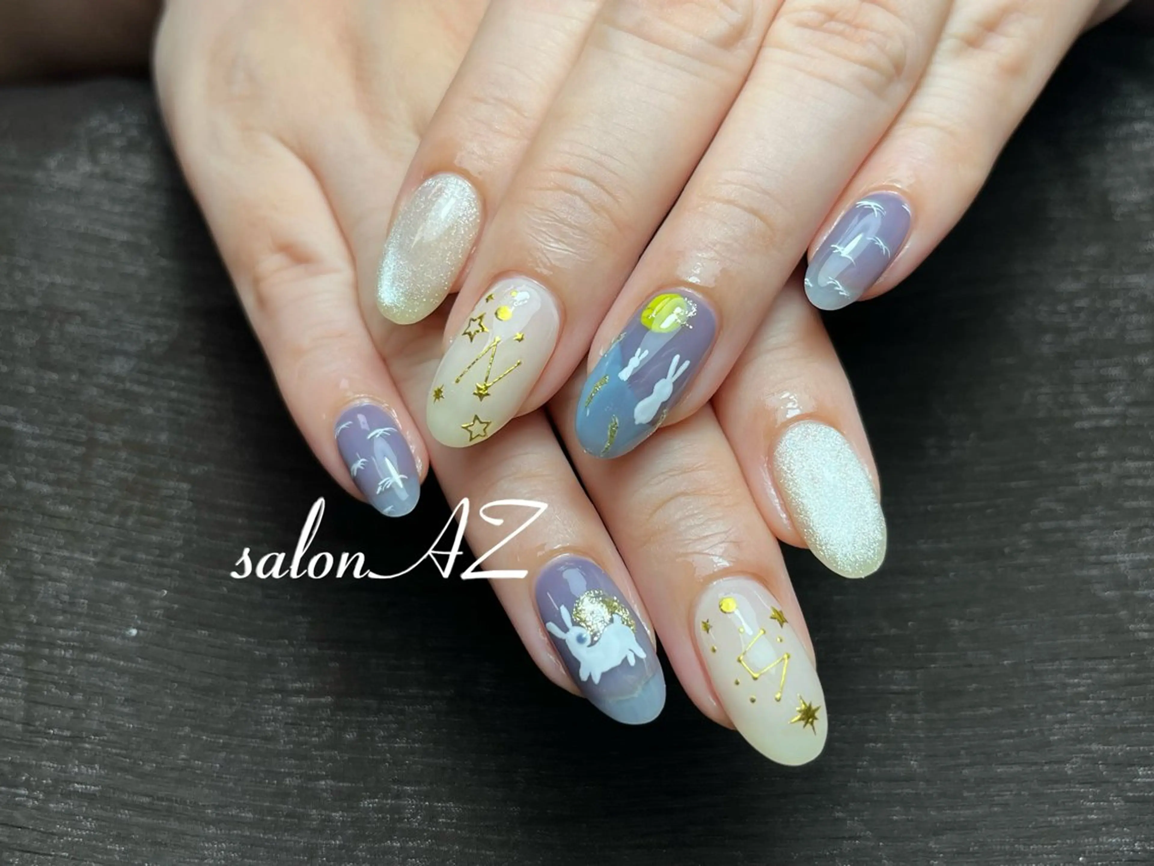 ネイル アートネイル 長さ出し フットネイル フレンチネイル ジェルネイル ハンドネイル salon AZのネイルデザイン