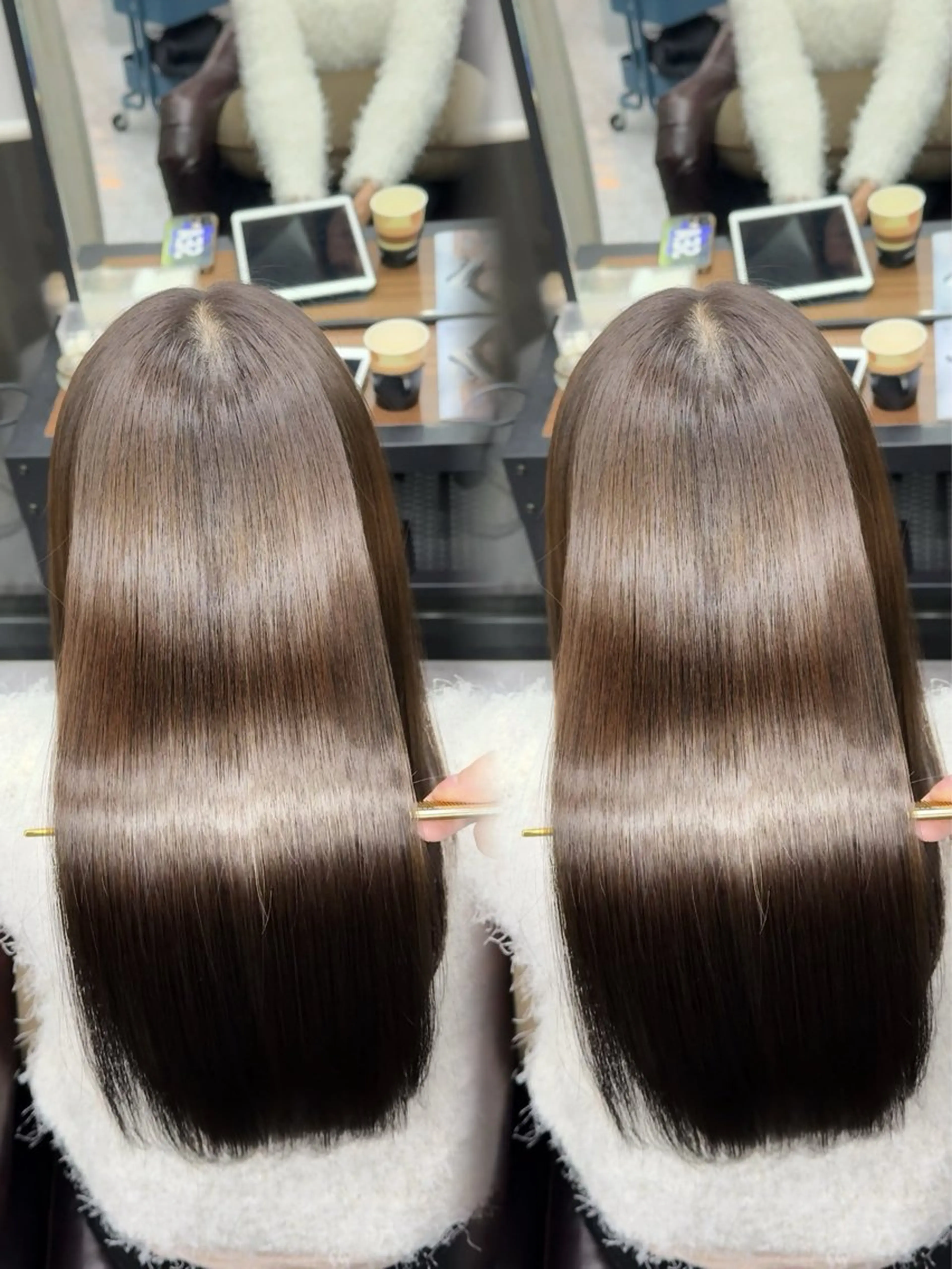 ロング 髪質改善 縮毛矯正 カット ヘアカラー 縮毛矯正 トリートメント 髪質改善/韓国風 恵比寿/Renのヘアスタイル