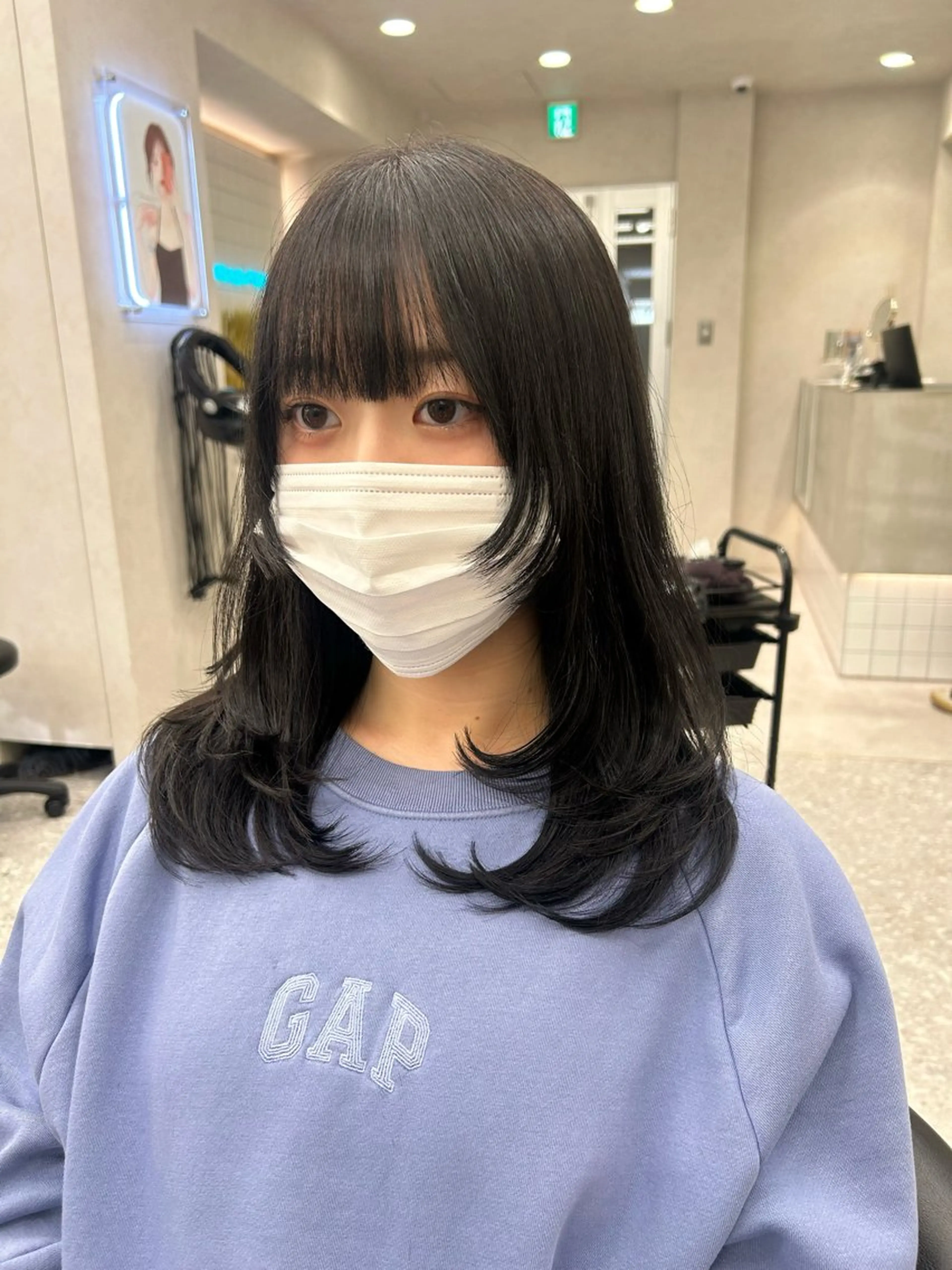 ミディアム カラー ヘアアレンジ カット トリートメント fumika🎀 ベージュのヘアスタイル