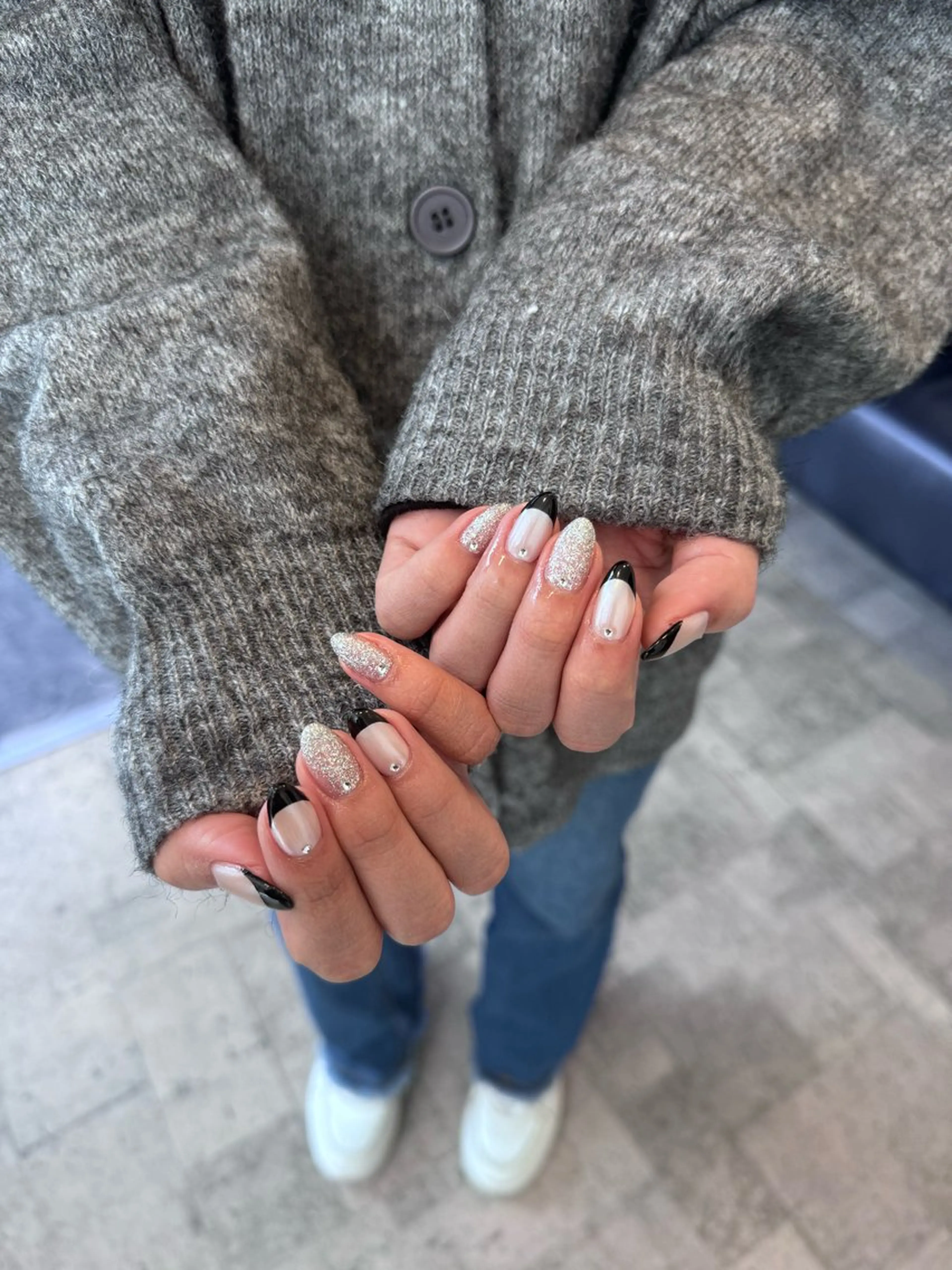 ネイル フレンチネイル マグネットネイル メンズネイル ニュアンスネイル ワンカラーネイル ハンドネイル GRANDE大須 Cecil💜のネイルデザイン