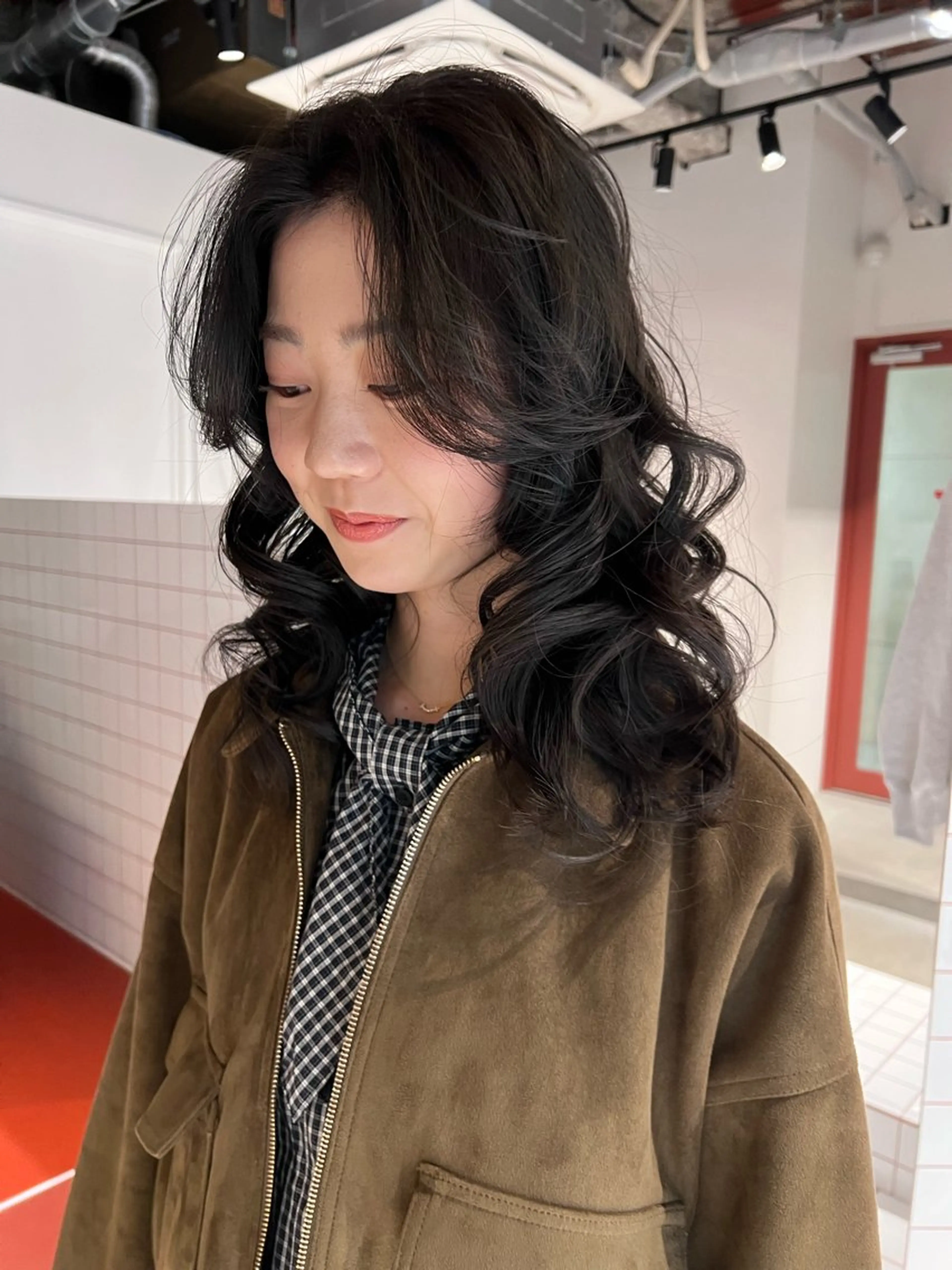 ミディアム ヘアカラー トリートメント 富田 紗世のヘアスタイル