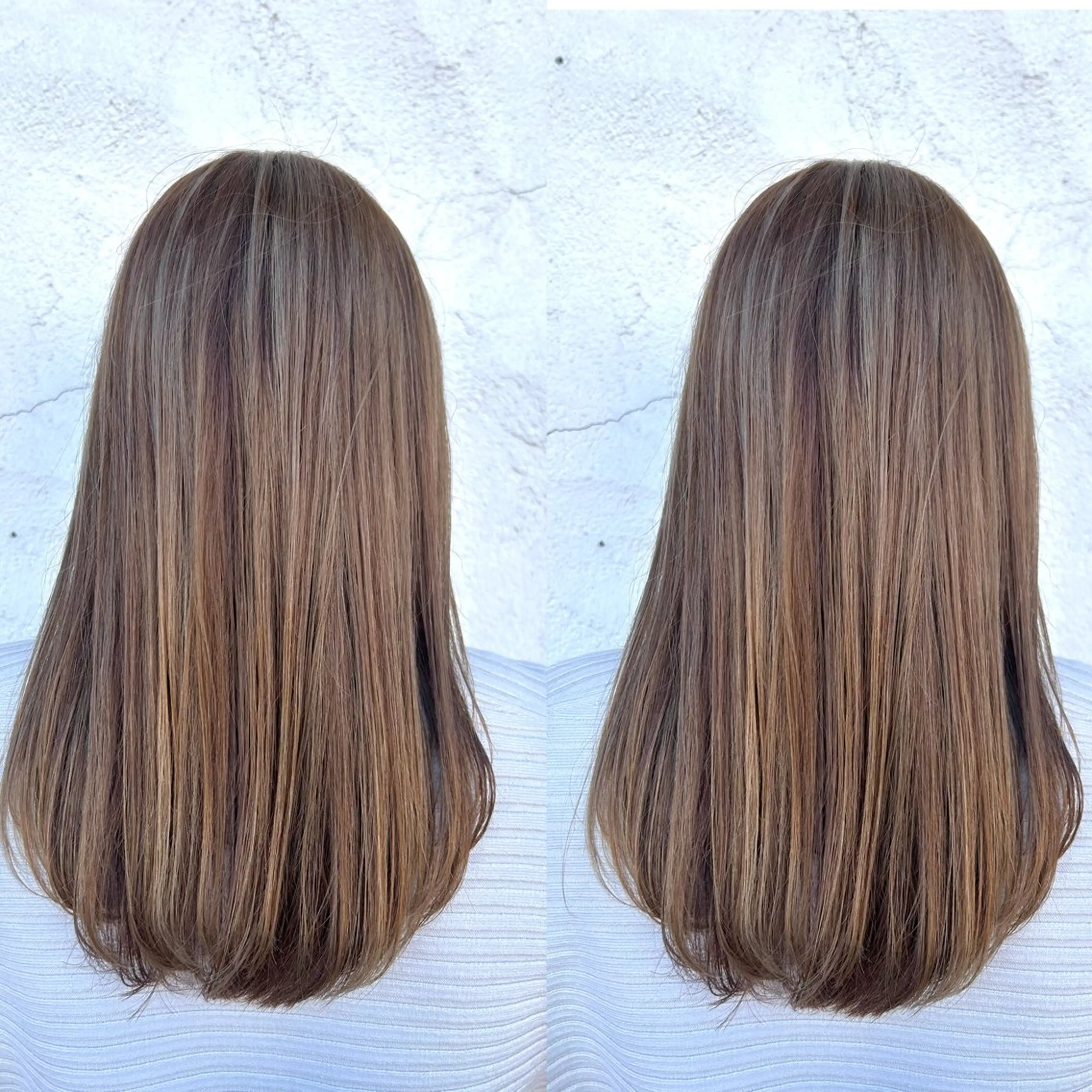 セミロング レイヤーカット✂️ 若葉のヘアスタイル