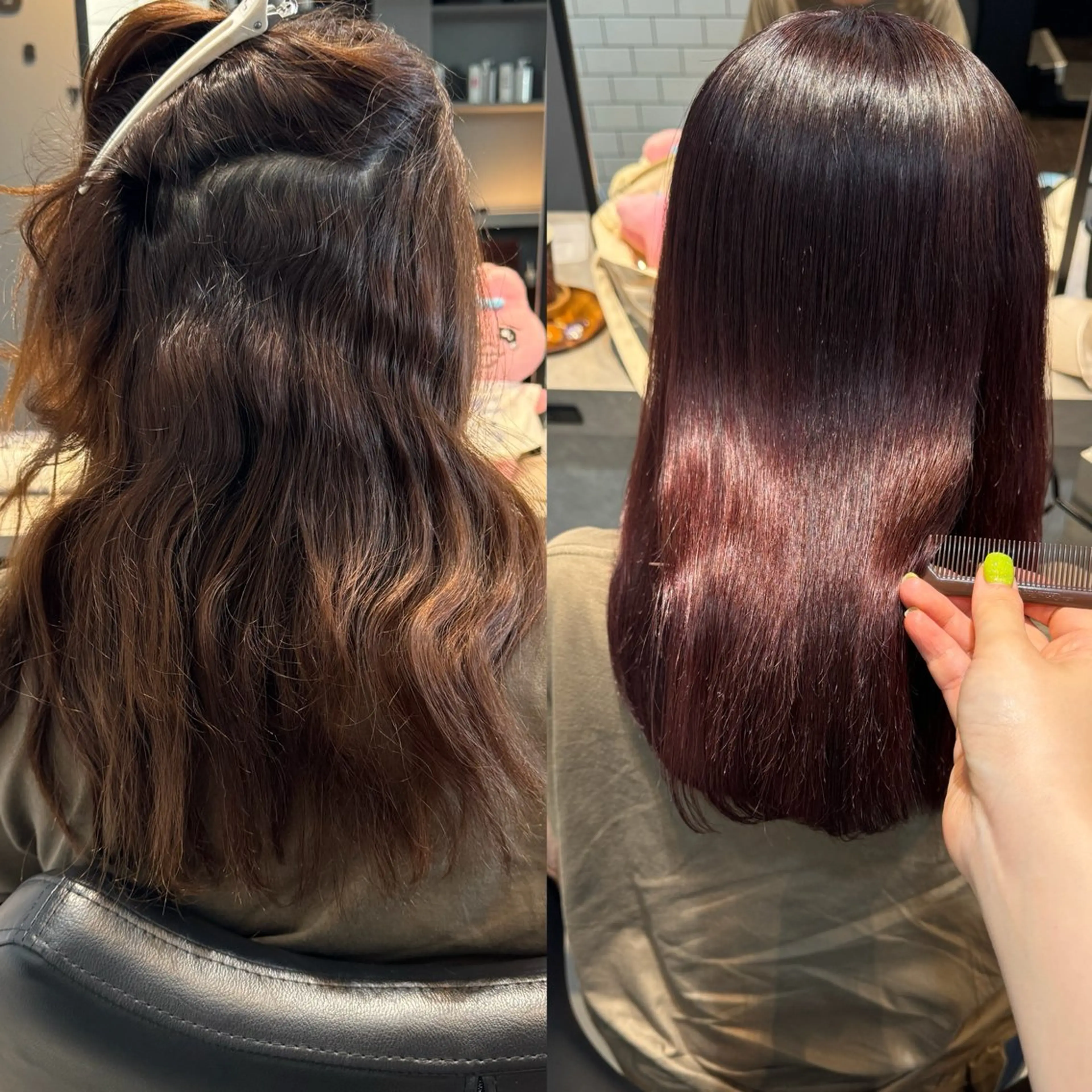 セミロング 縮毛矯正 カット 縮毛矯正 トリートメント 髪質改善×艶カラー Haruのヘアスタイル