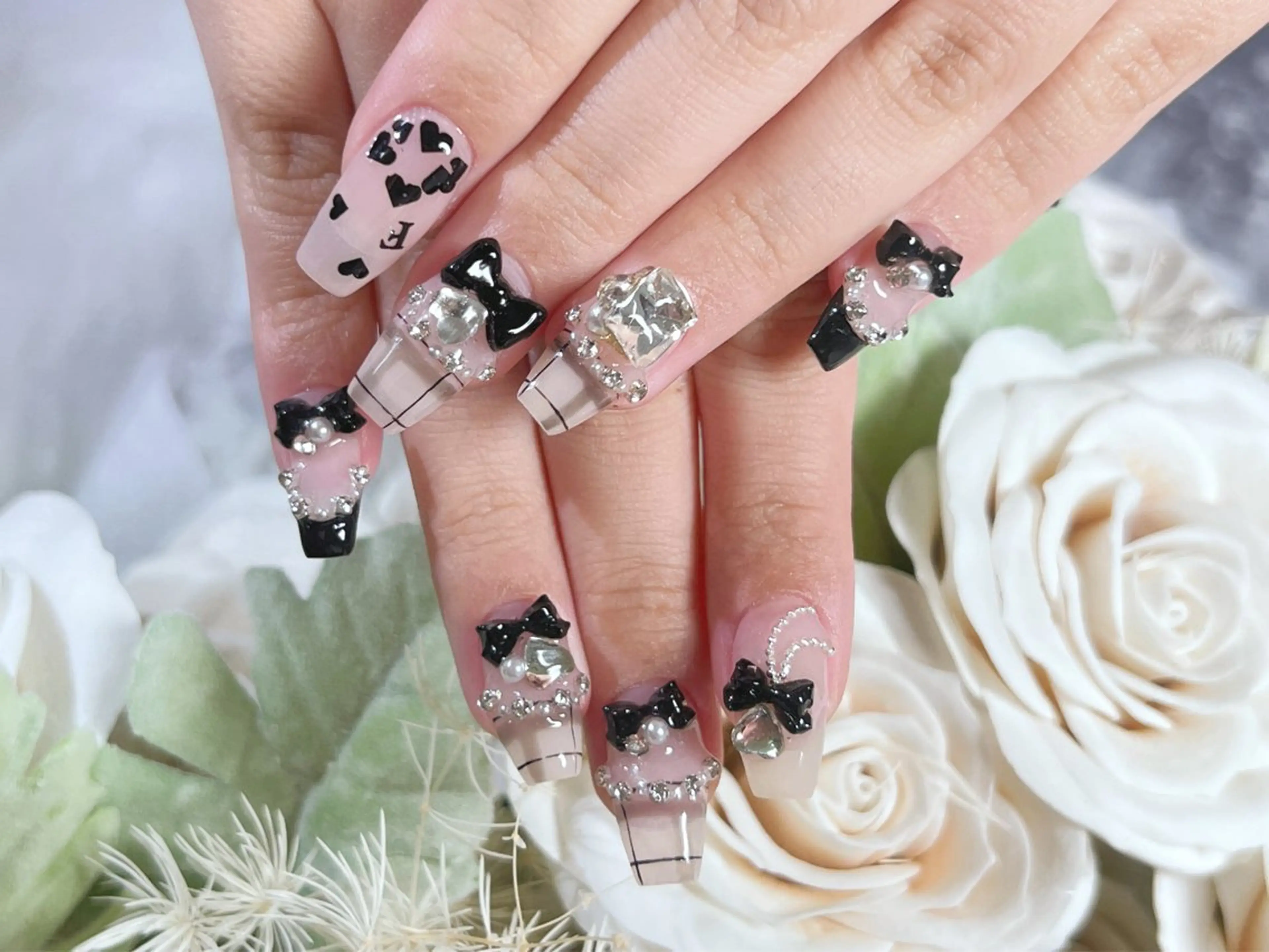 ネイル ロングネイル 持ち込み スカルプネイル ハンドネイル Painty所属・Painty nailのネイルデザイン