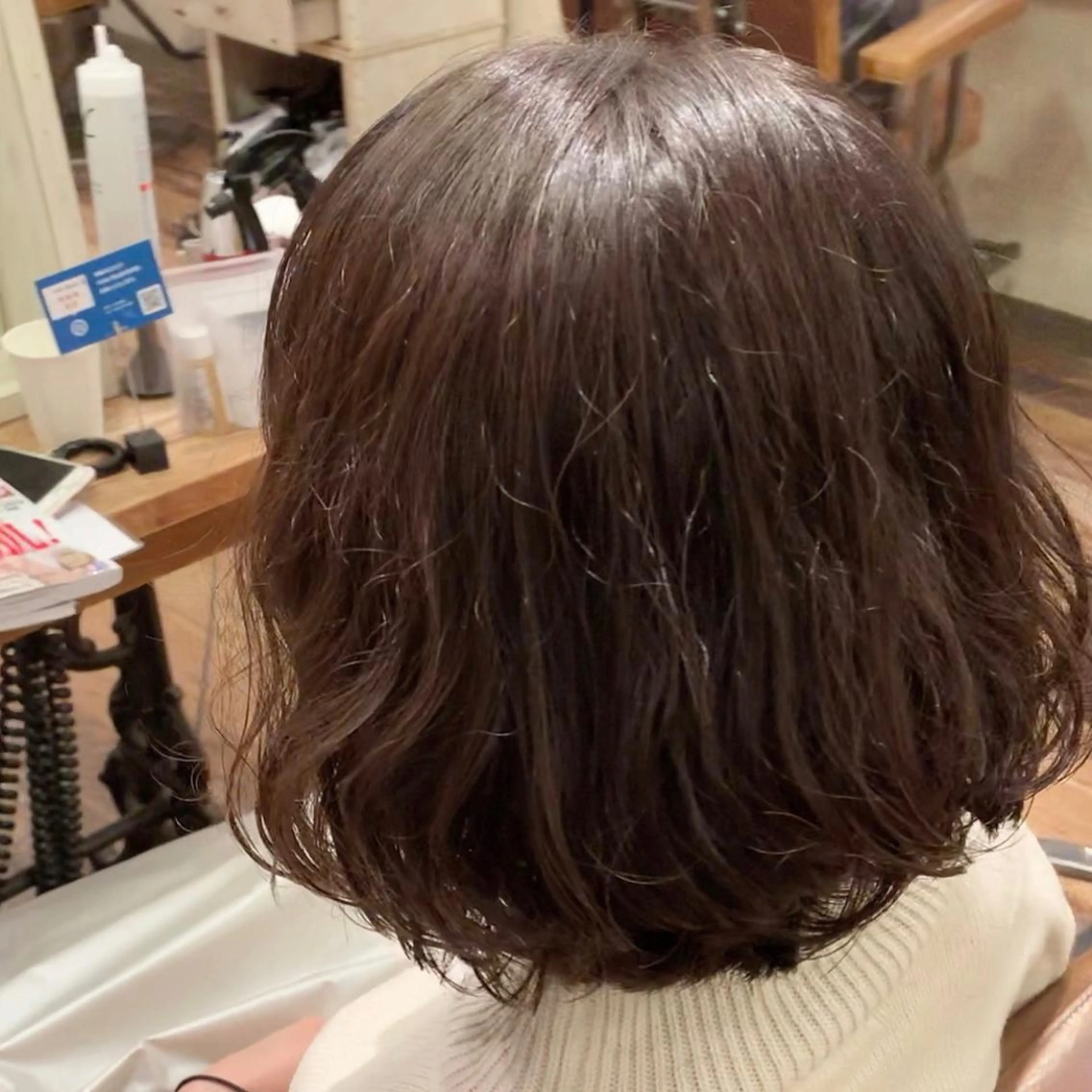 ミディアム ミディアムパーマ ボブ 銀座No.1髪質改善 縮毛矯正/本木のヘアスタイル