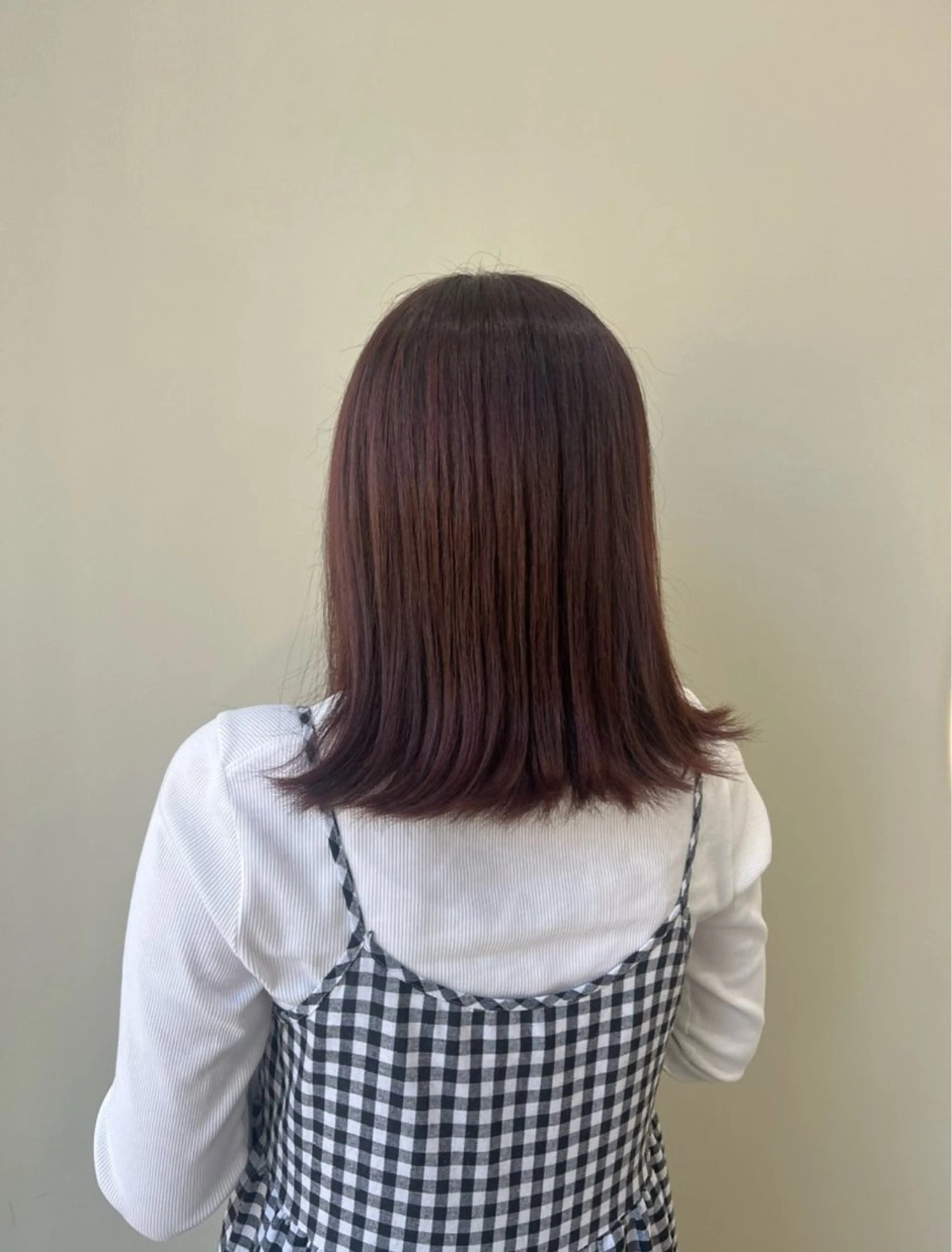 ミディアム カラー ヘアカラー トリートメント uni/haruhi ☀️透明感カラーのヘアスタイル
