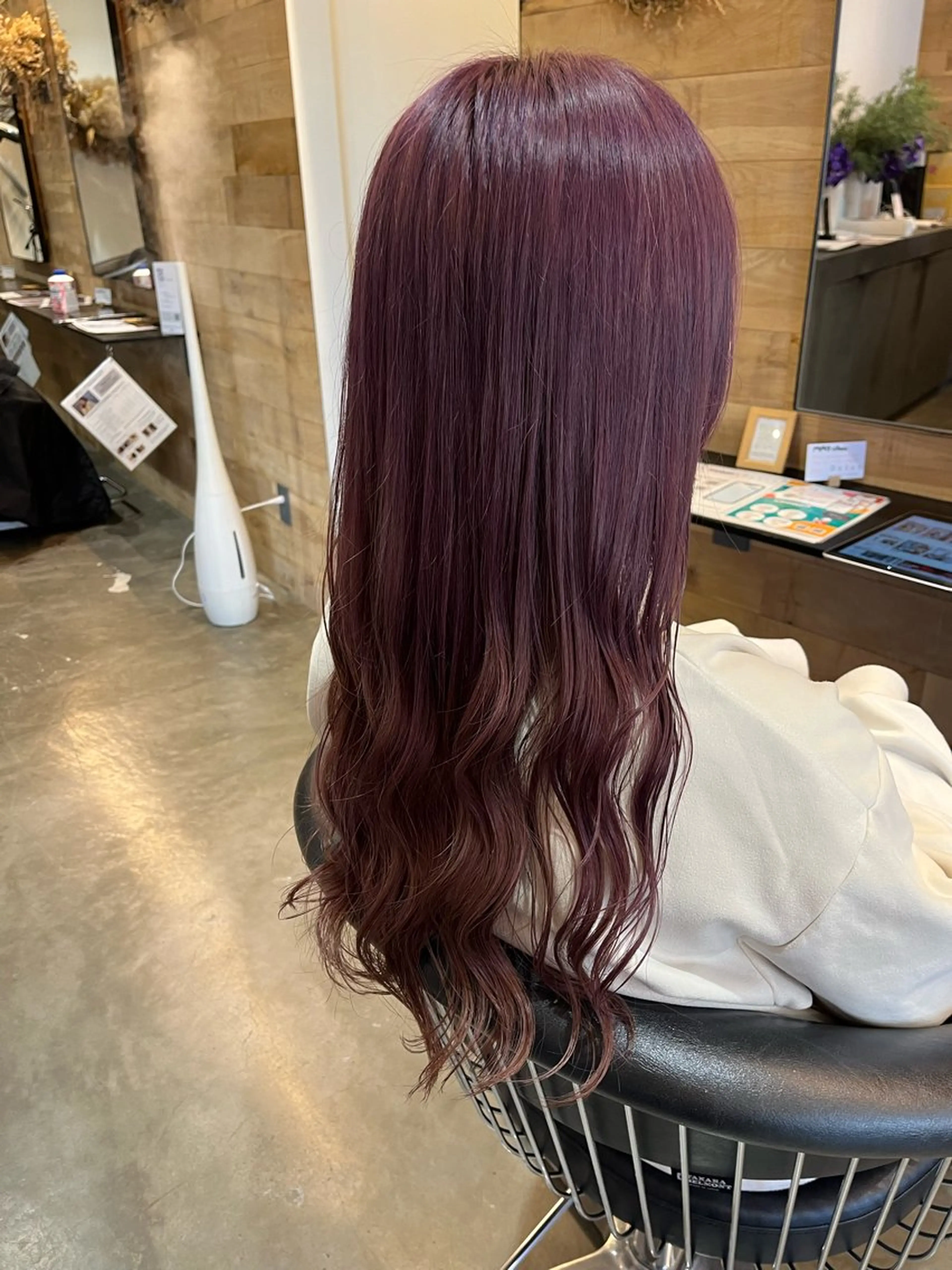 ロング パープルカラー ヘアカラー Dulce oro所属・モデル募集/円山/ 暖色/yurinaのヘアスタイル