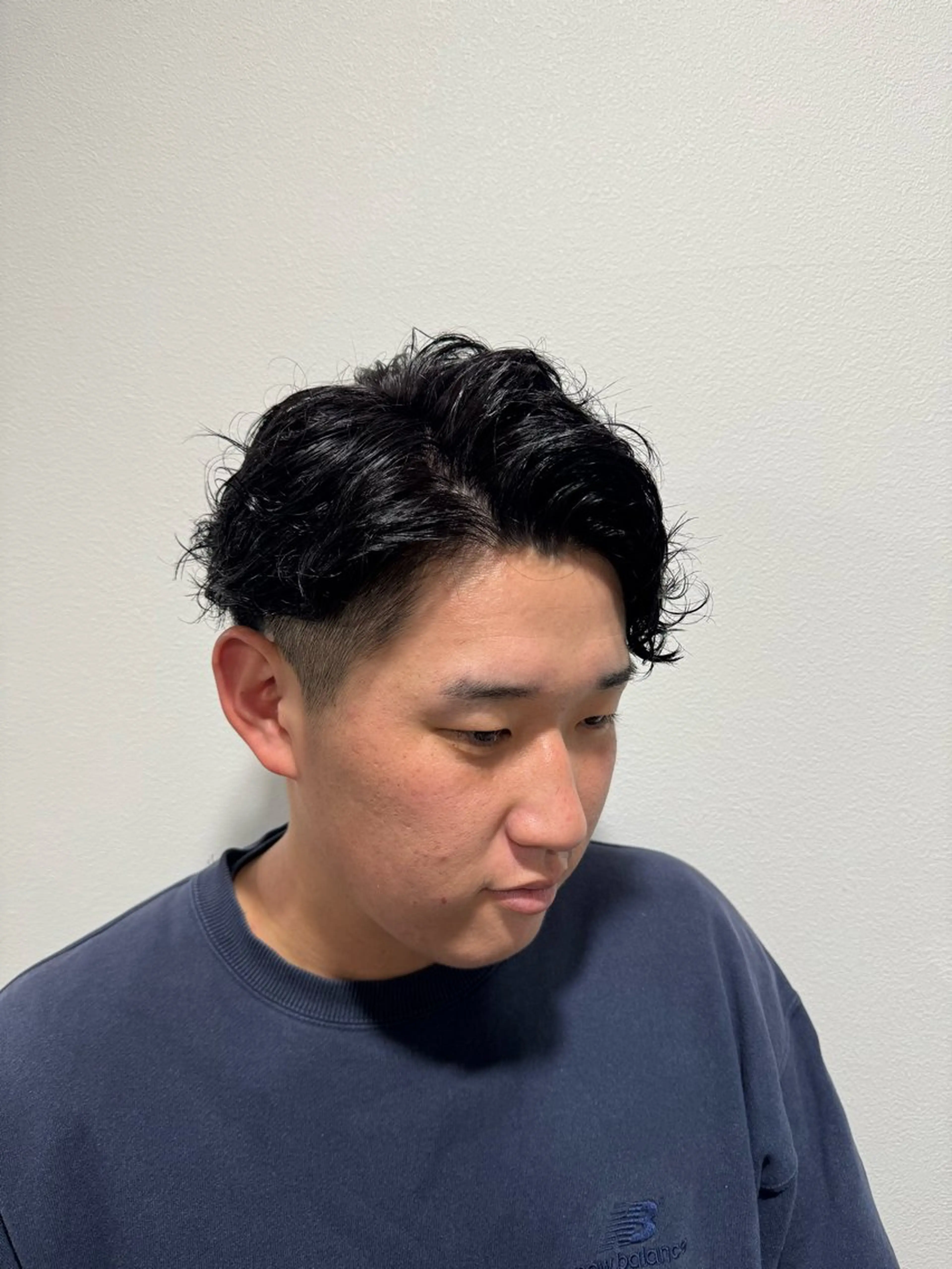 パーマ メンズ 平尾/艶カラー/ アッシュ系/中川誠大のヘアスタイル