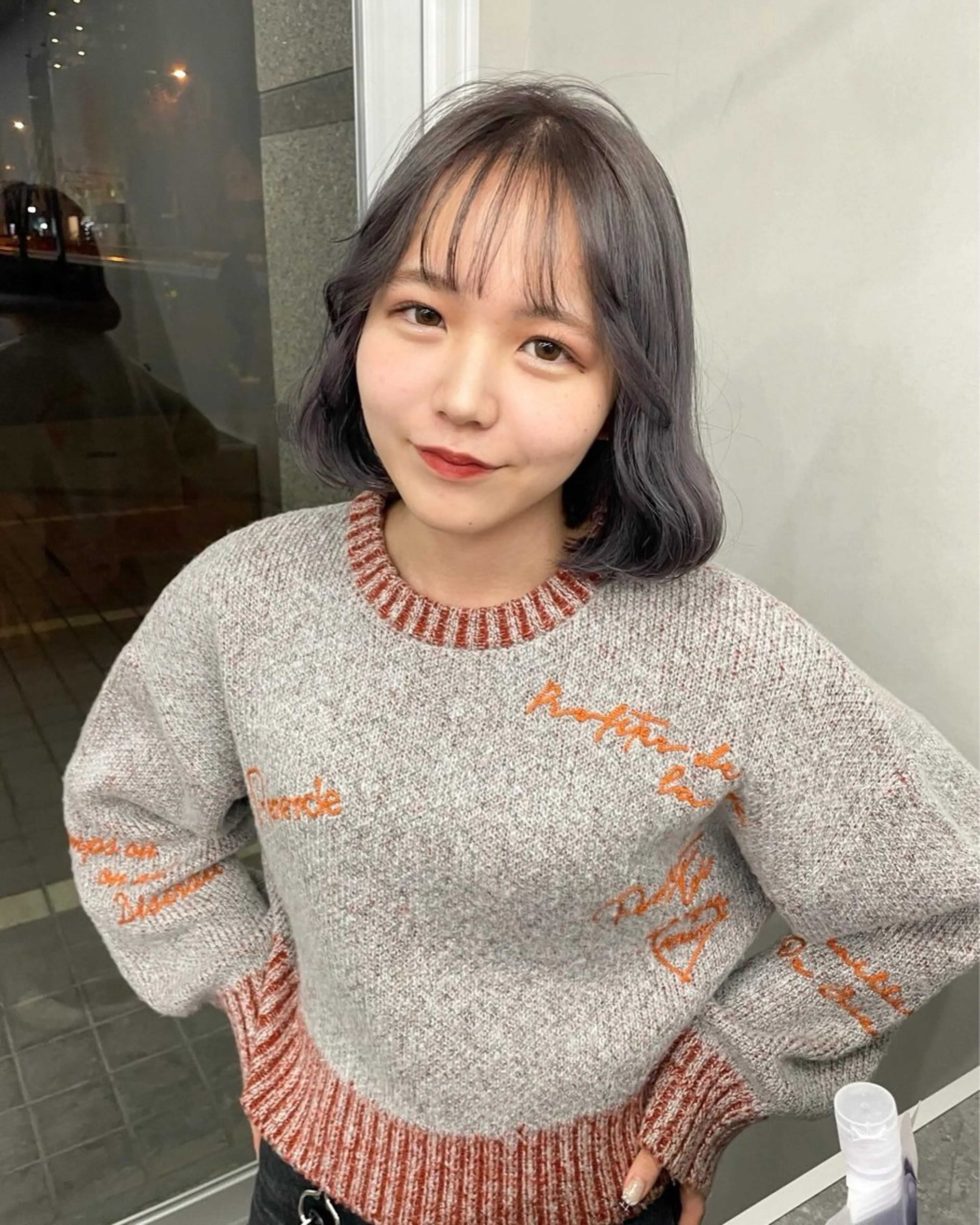 ミディアム カラー ブリーチ ケアブリーチ 透明感カラー シルバー ヘアカラー ブリーチ/ベージュ 💕/momoaのヘアスタイル