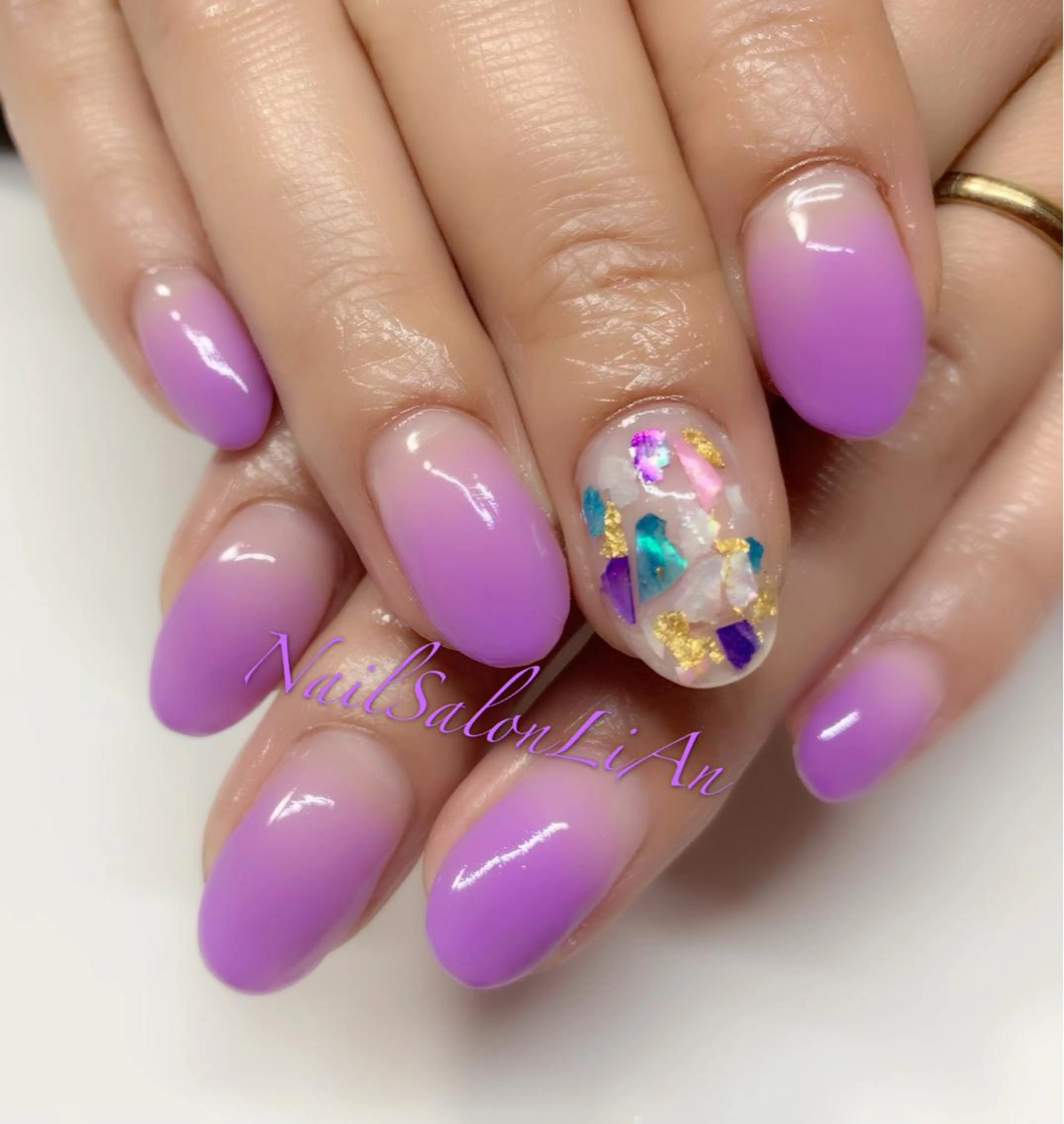 ネイル アートネイル シンプルネイル ストーンネイル NailSalon LiAnのネイルデザイン