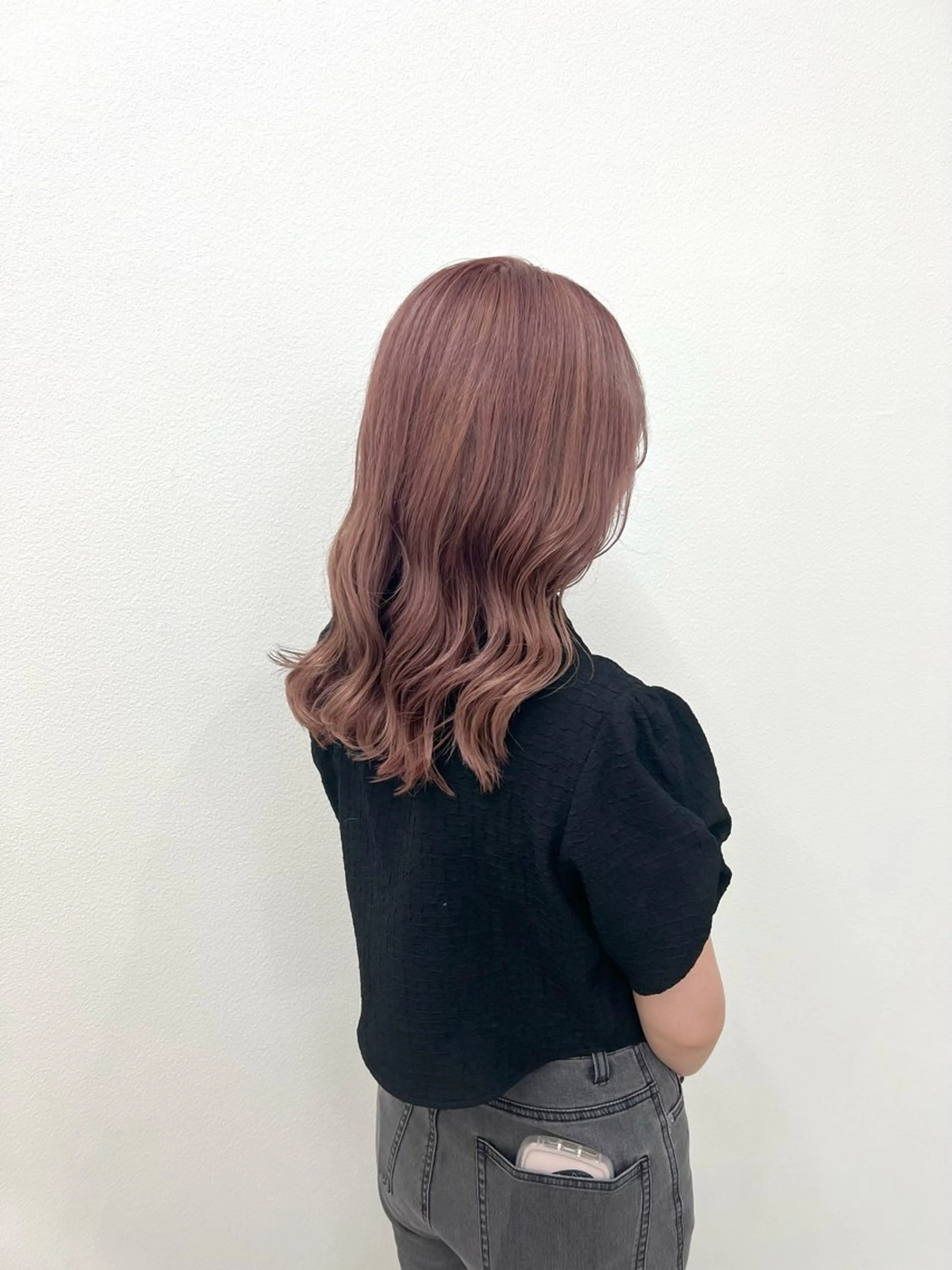 ミディアム カラー ベージュカラー ピンクカラー ピンクベージュ ✨NOMAD印西✨ 黒川勇輝のヘアスタイル