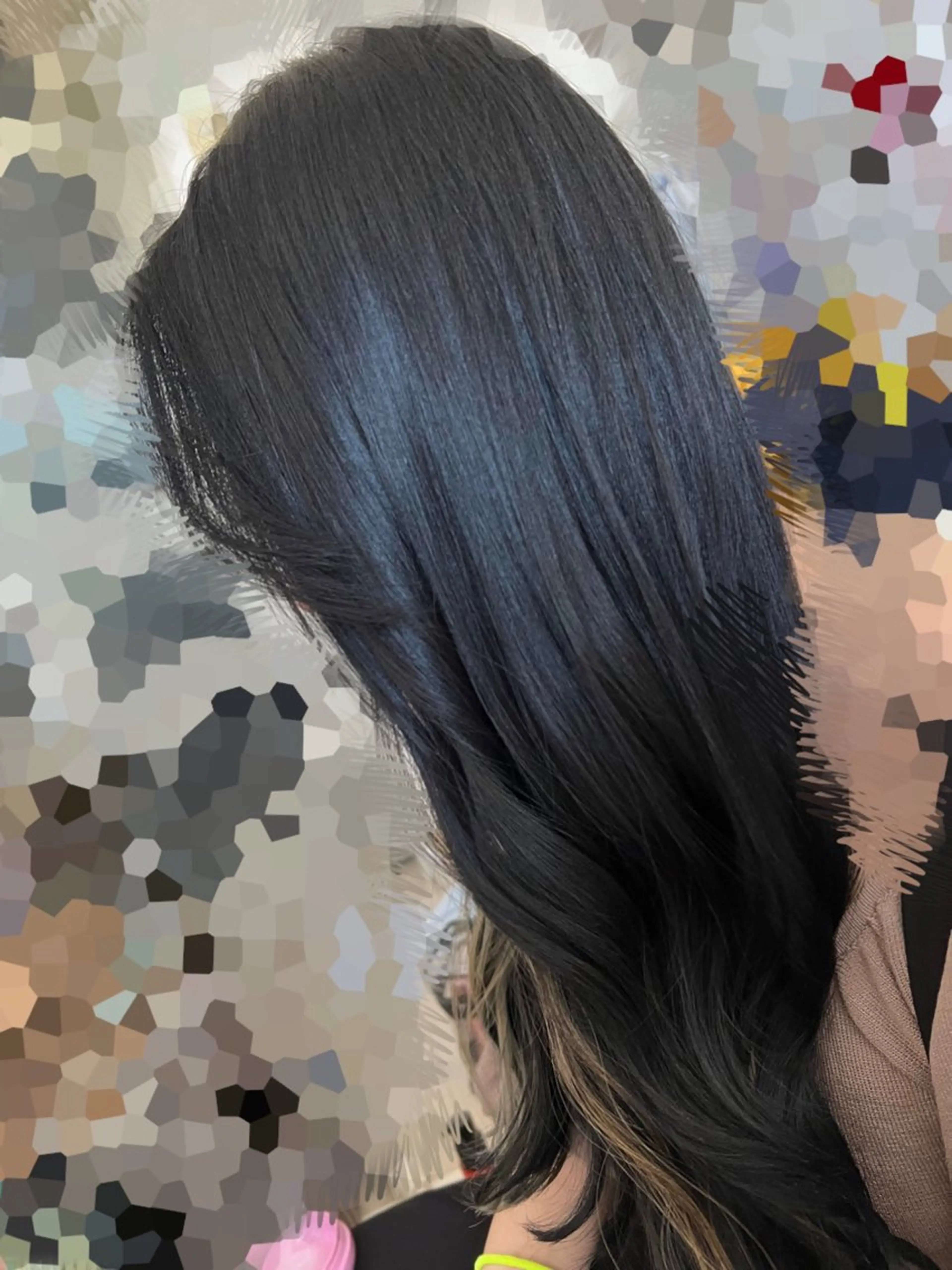 カラー 黒髪 ブルーカラー ブルーブラック ネイビーカラー ブリリアント ルア/brilliant  lure 国立店所属・🤍国立／ miho 🤍のヘアスタイル