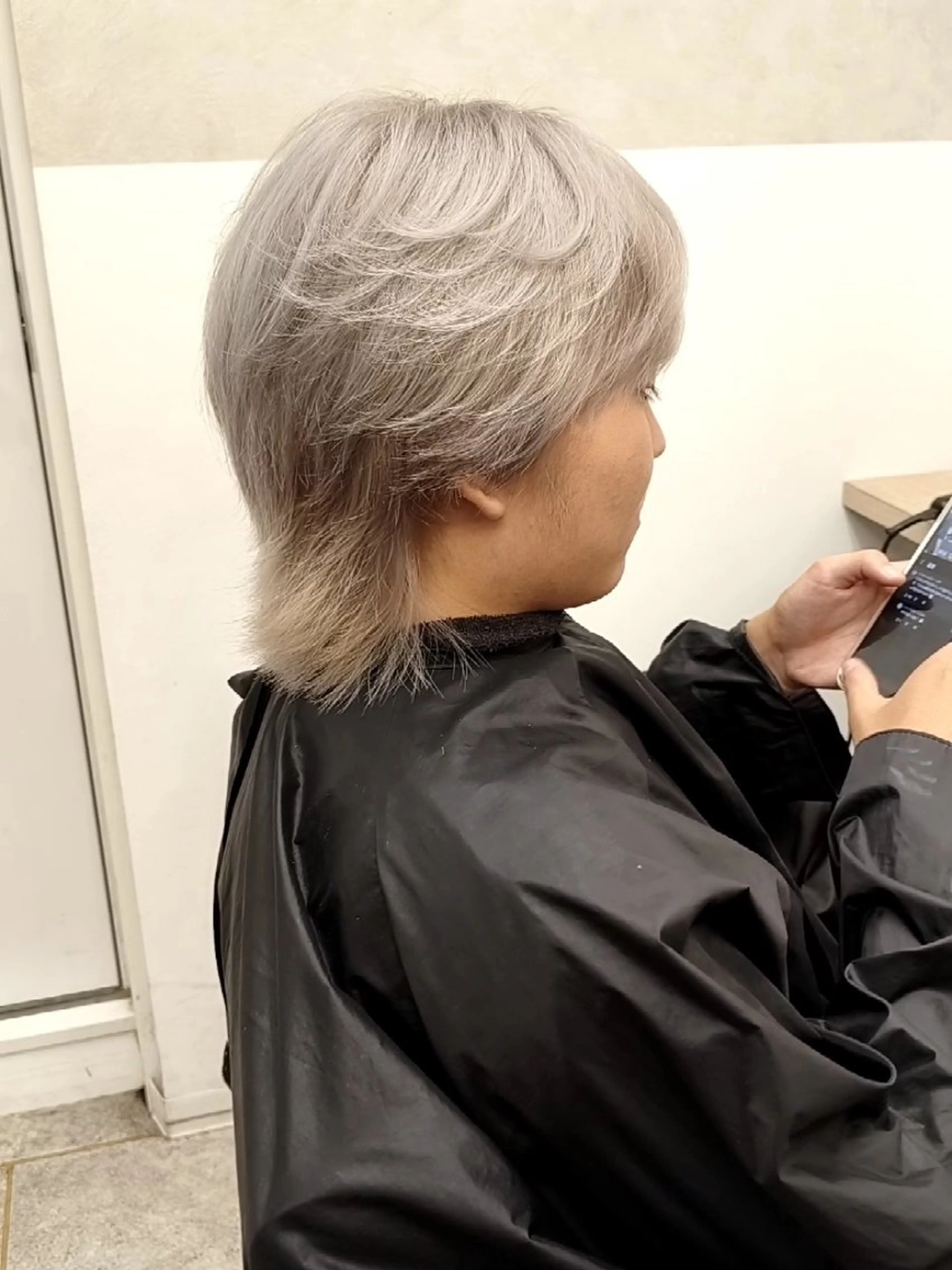 メンズ カラー たつや/ハイトーン/ バレイヤージュ/寒色のヘアスタイル