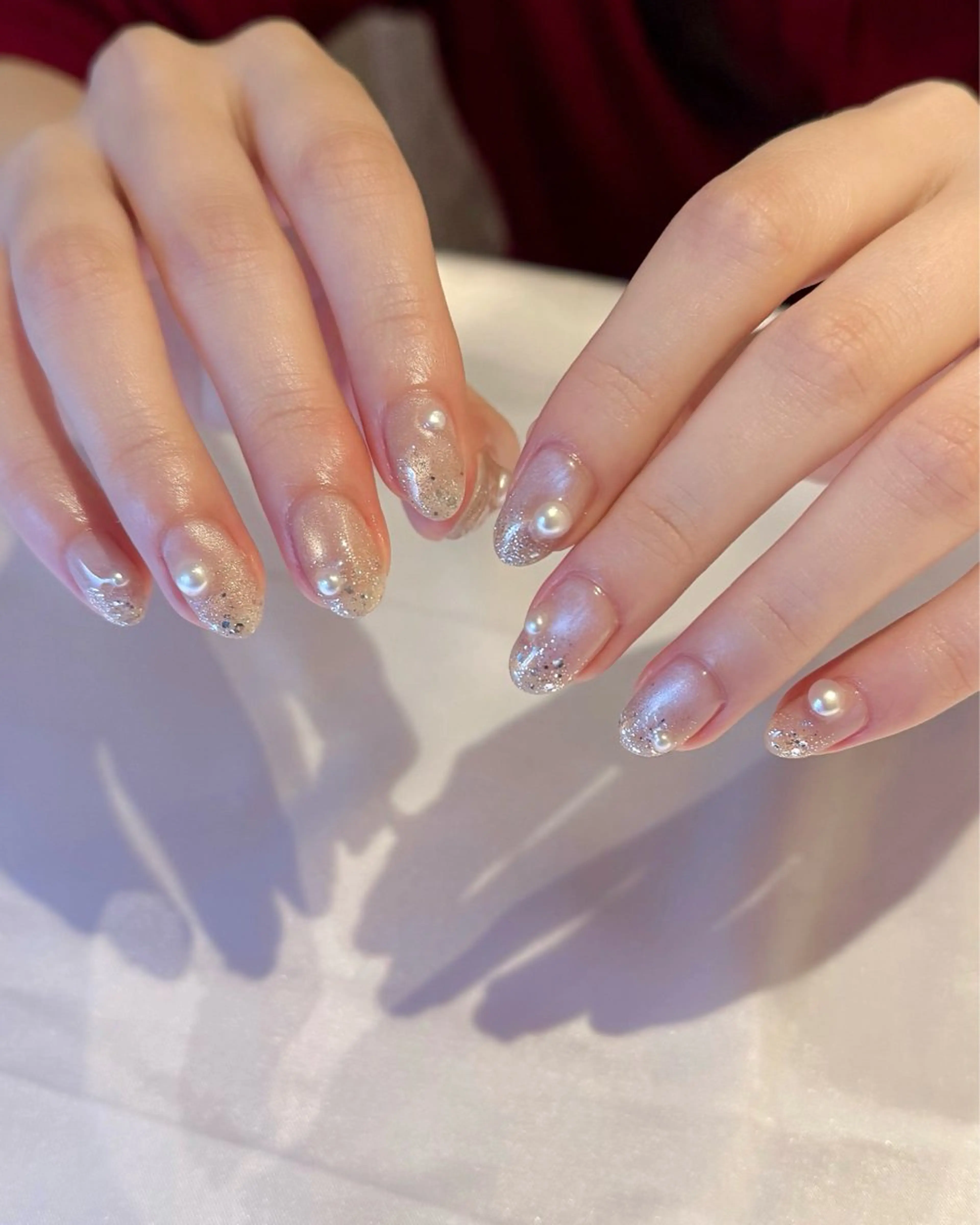 ネイル フラッシュネイル 氷ネイル・うるうるネイル キラキラネイル ハンドネイル パラジェルプレミアムサロン　SINCE所属・HONAMI パラジェル専門店のネイルデザイン