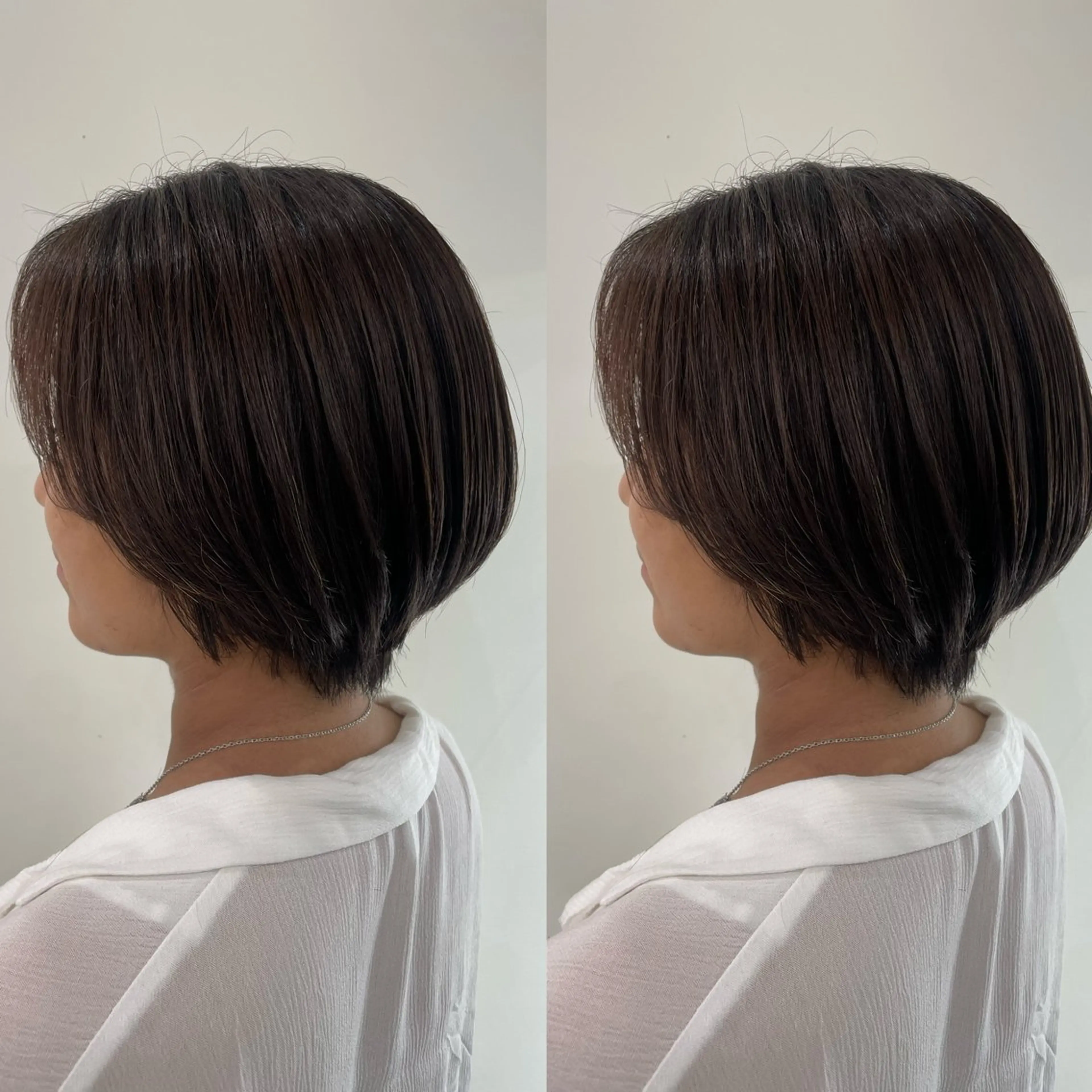 ショート 丸みショート ショートヘア カット ヘアカラー 韓国風骨格カット 艶カラー🩶髙林夏美のヘアスタイル