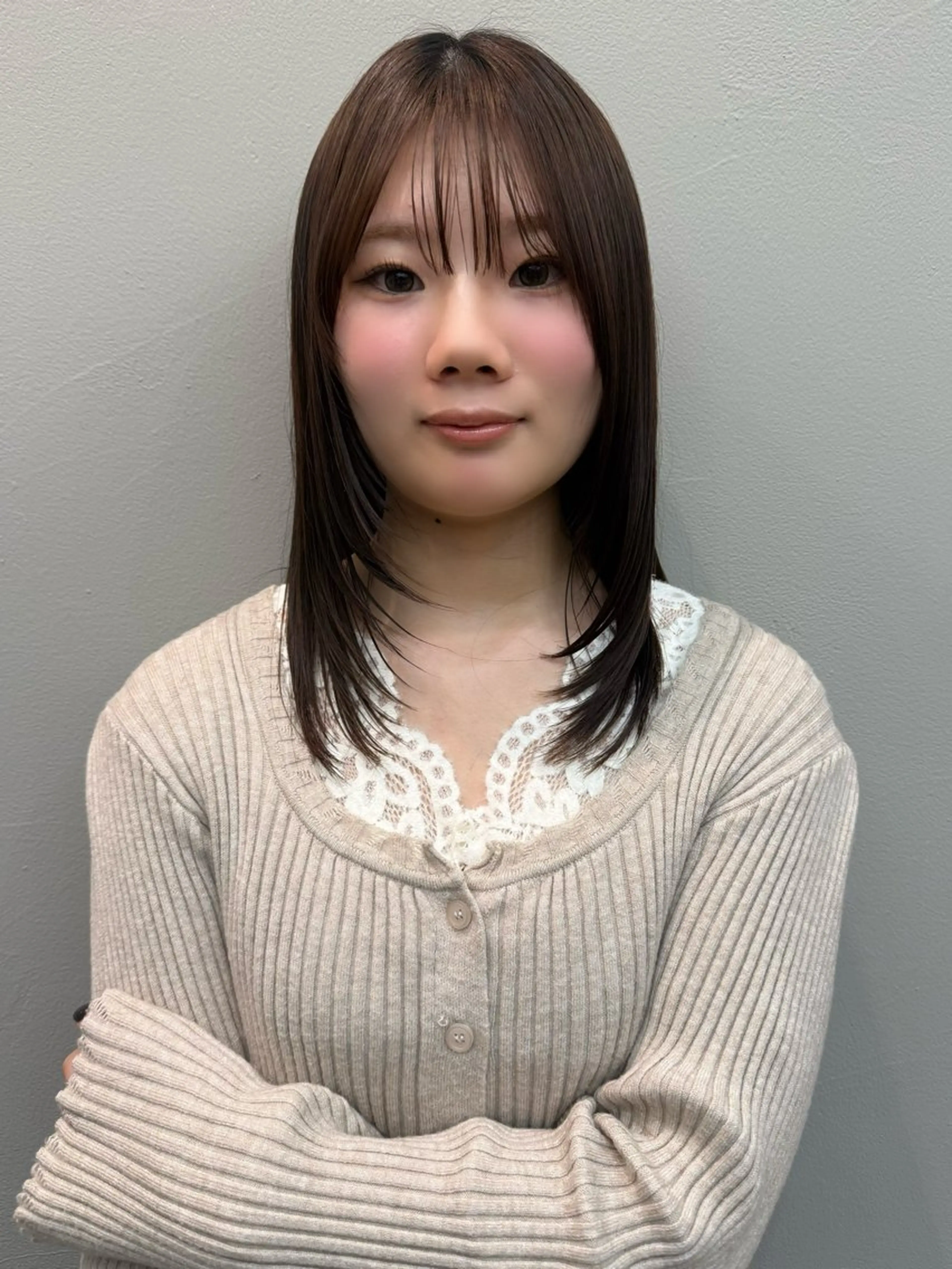 ミディアム レイヤーカット yoke所属・ゆずか /カットモデル募集のヘアスタイル