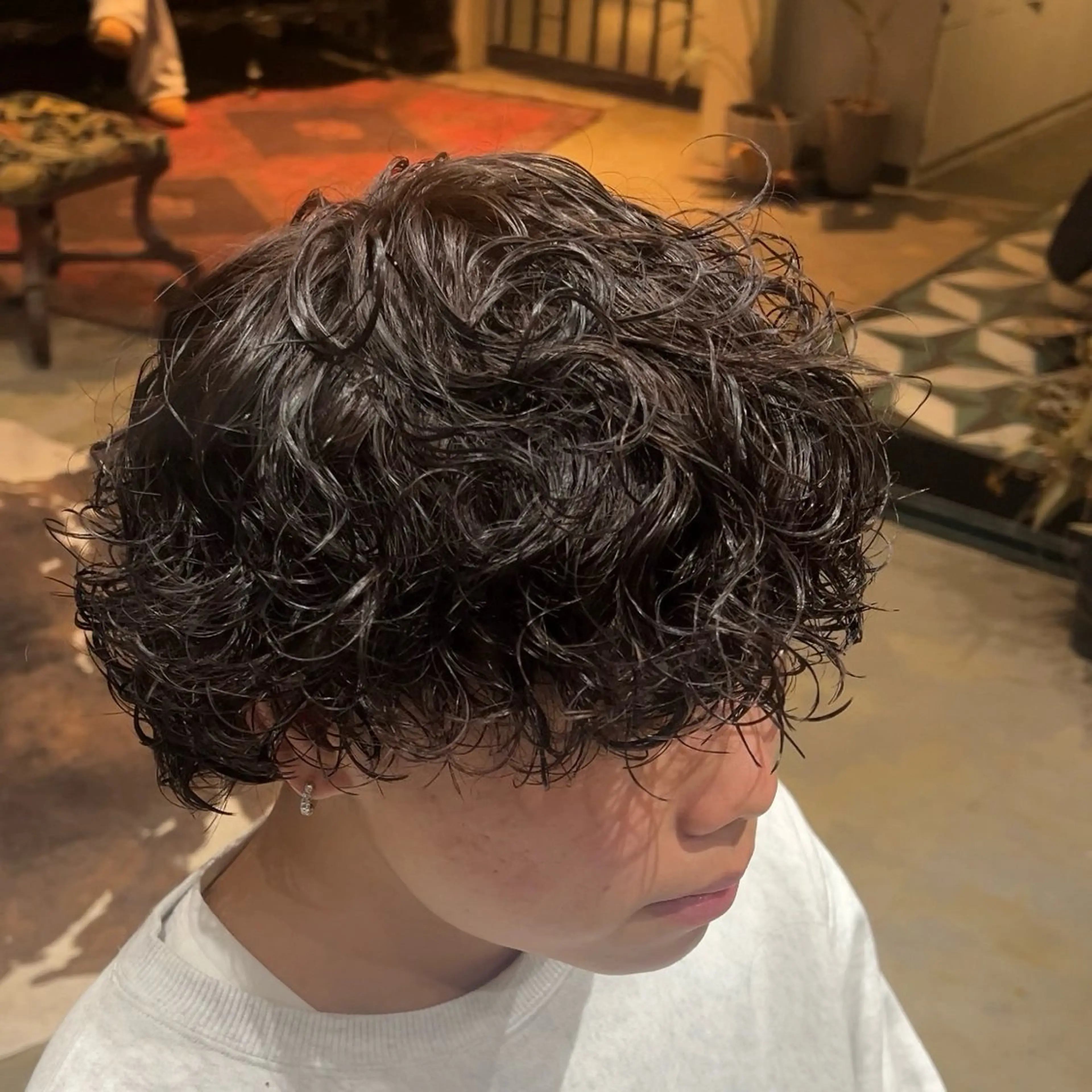 パーマ メンズ カット パーマ メンズパーマ眉毛 特化アユム🔥のヘアスタイル