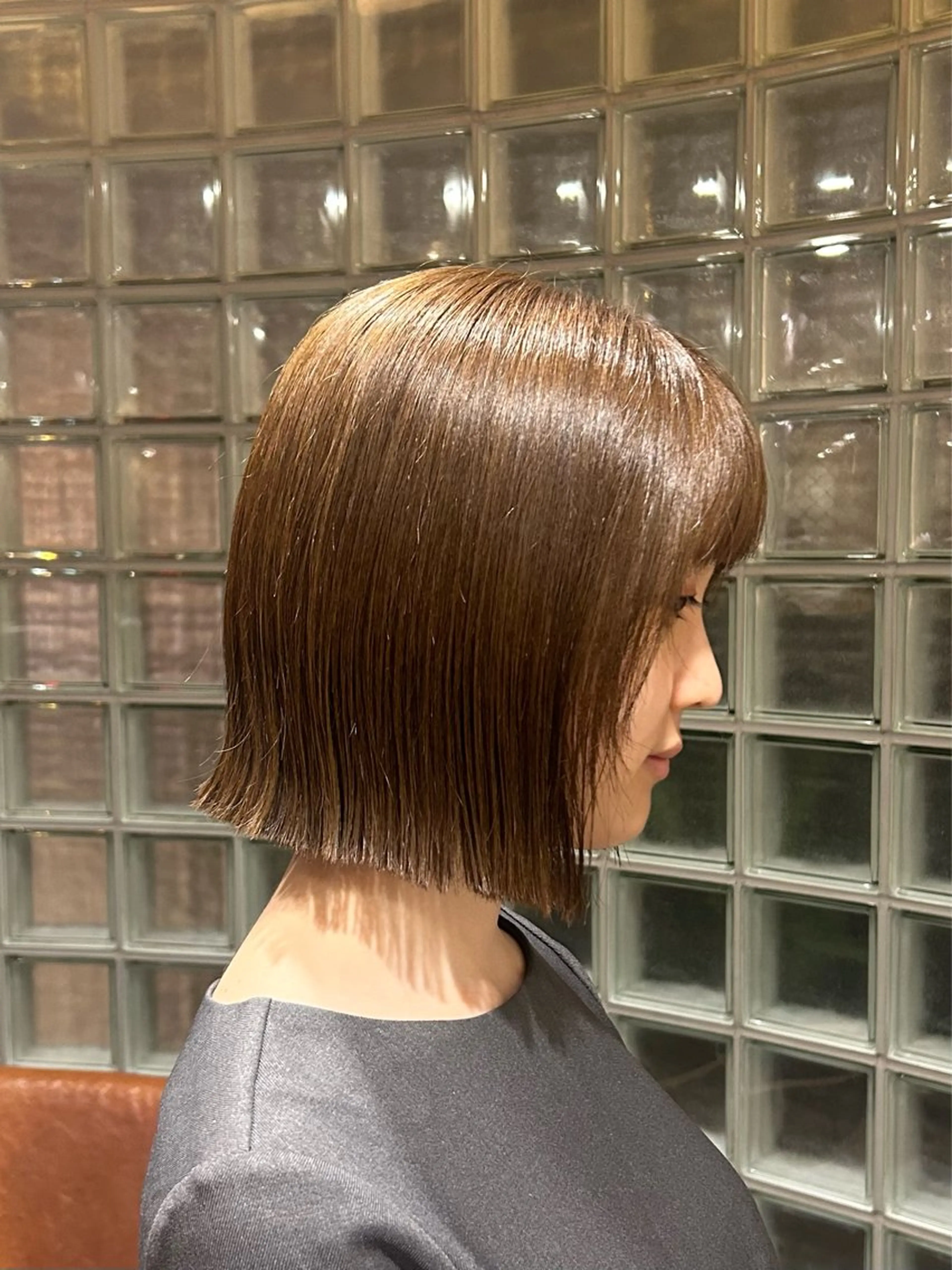 ミディアム ボブ カット Lumier de mashu所属・nana/ボブ/ レイヤー/メンズのヘアスタイル